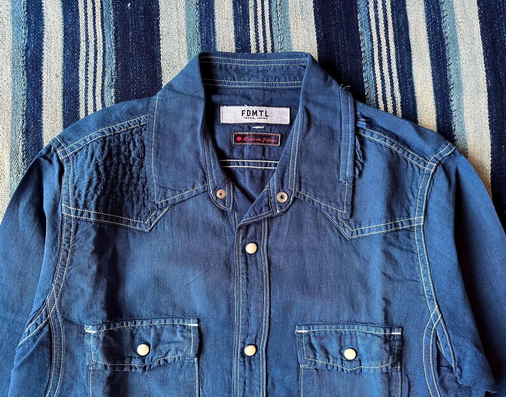 FDMTL fdmtl patchwork denim shirt in new condition Size US S / EU 44-46 / 1 - 3 Thumbnail