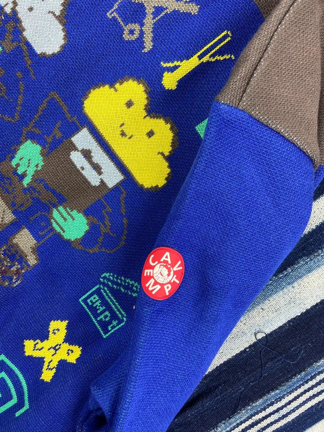 Cav Empt cavempt c.e pixelated knit sweatshirt blue Size US L / EU 52-54 / 3 - 4 Thumbnail