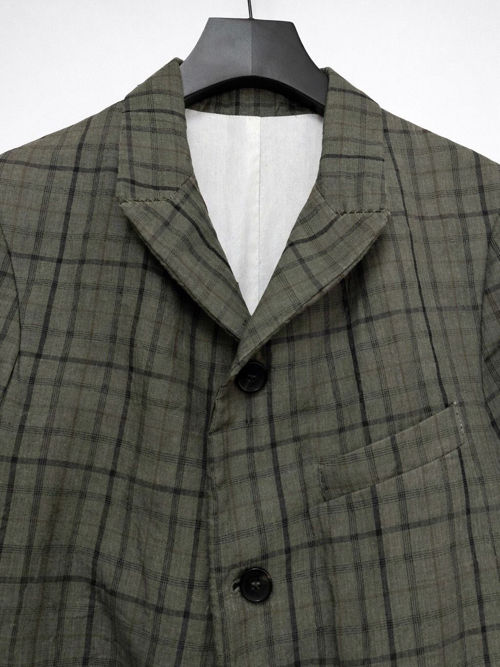 Bergfabel gray green checked linen blazer Size US M / EU 48-50 / 2 - 6 Thumbnail