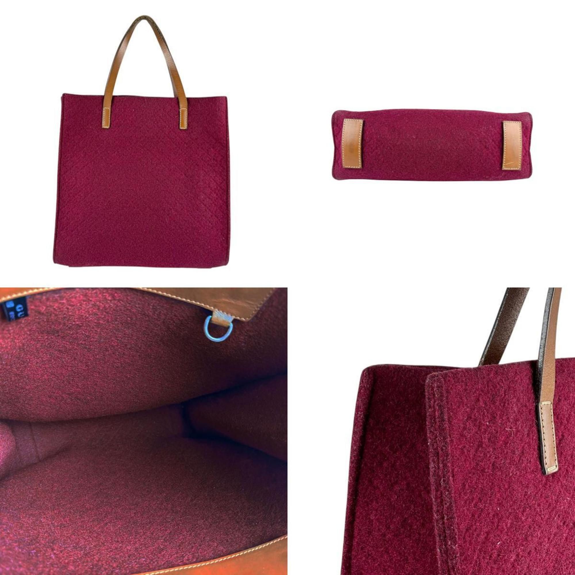 Gucci Gucci Handbag, Felt/Leather, Bordeaux/Brown, Unisex, 295267 z8072 Size ONE SIZE - 3 Thumbnail