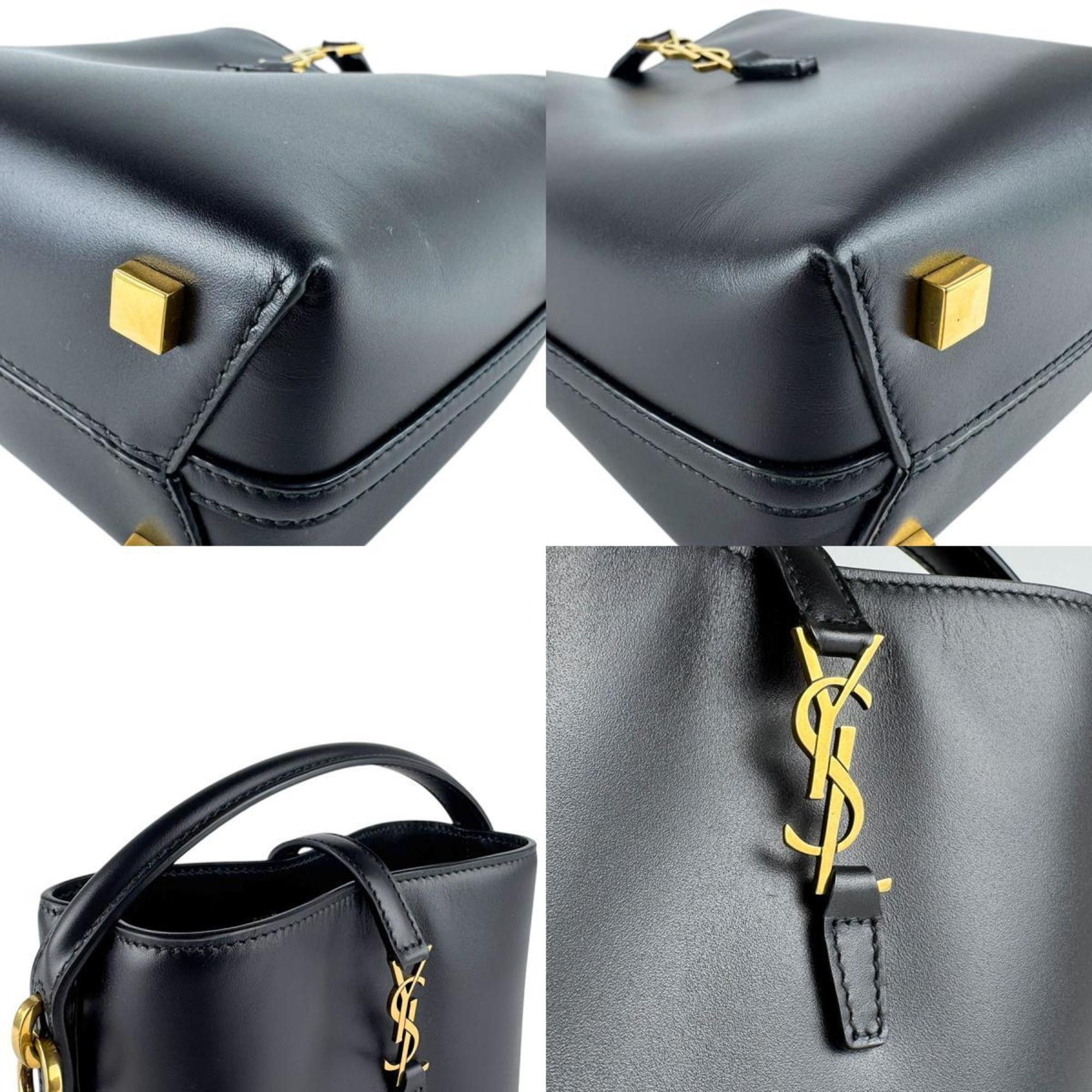 Saint Laurent Paris Saint Laurent Le 37 Mini Bucket Bag in Black Leather, Women's, 765870 z8141 Size ONE SIZE - 4 Thumbnail