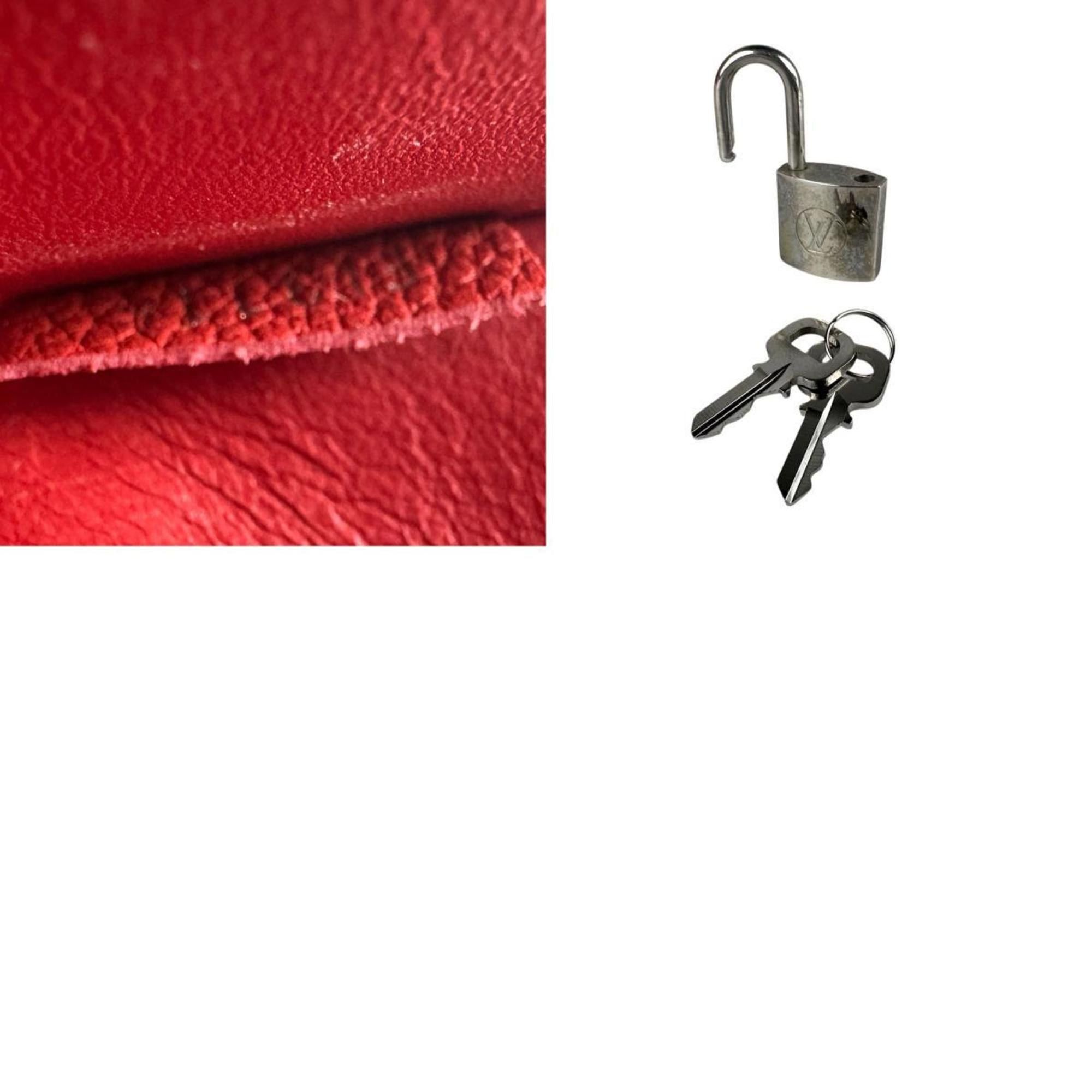 Louis Vuitton Louis Vuitton City Steamer MM Handbag Shoulder Bag in Red Leather, Women's, M53014 z8131 Size ONE SIZE - 5 Thumbnail