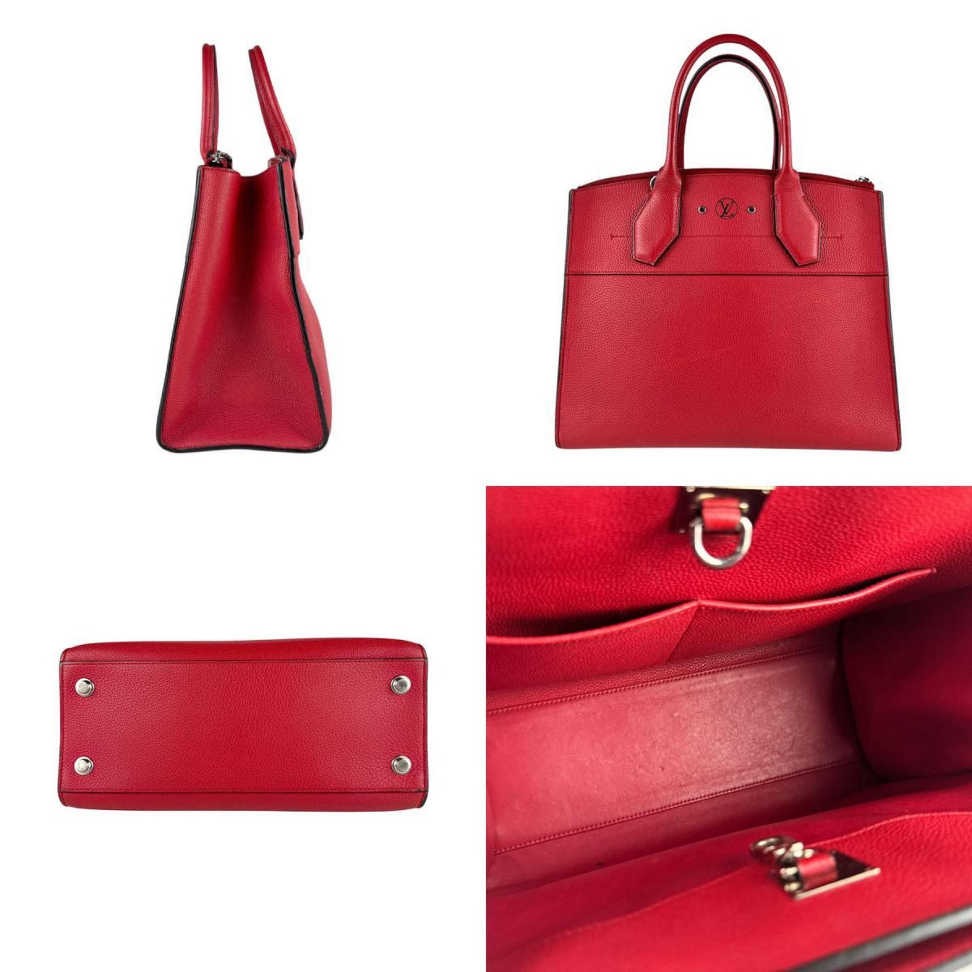 Louis Vuitton Louis Vuitton City Steamer MM Handbag Shoulder Bag in Red Leather, Women's, M53014 z8131 Size ONE SIZE - 2 Thumbnail