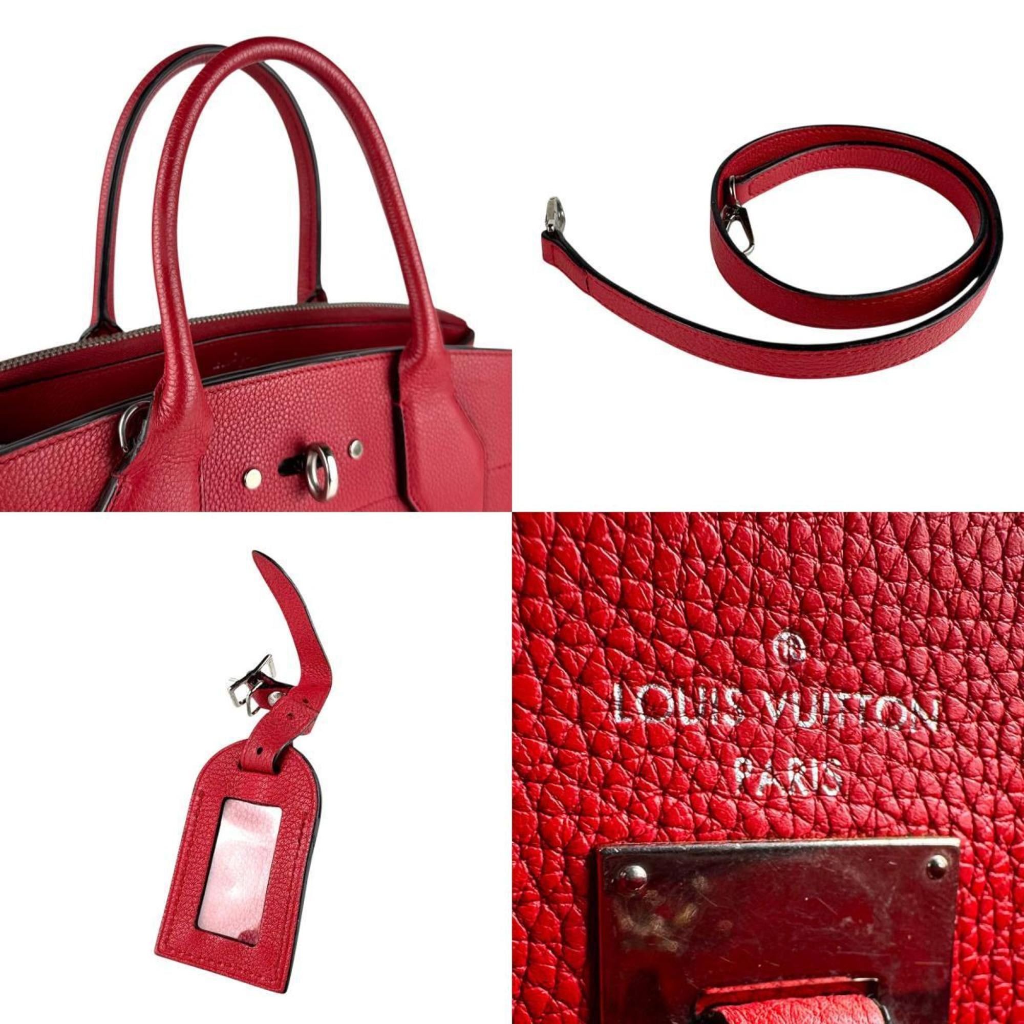 Louis Vuitton Louis Vuitton City Steamer MM Handbag Shoulder Bag in Red Leather, Women's, M53014 z8131 Size ONE SIZE - 4 Thumbnail