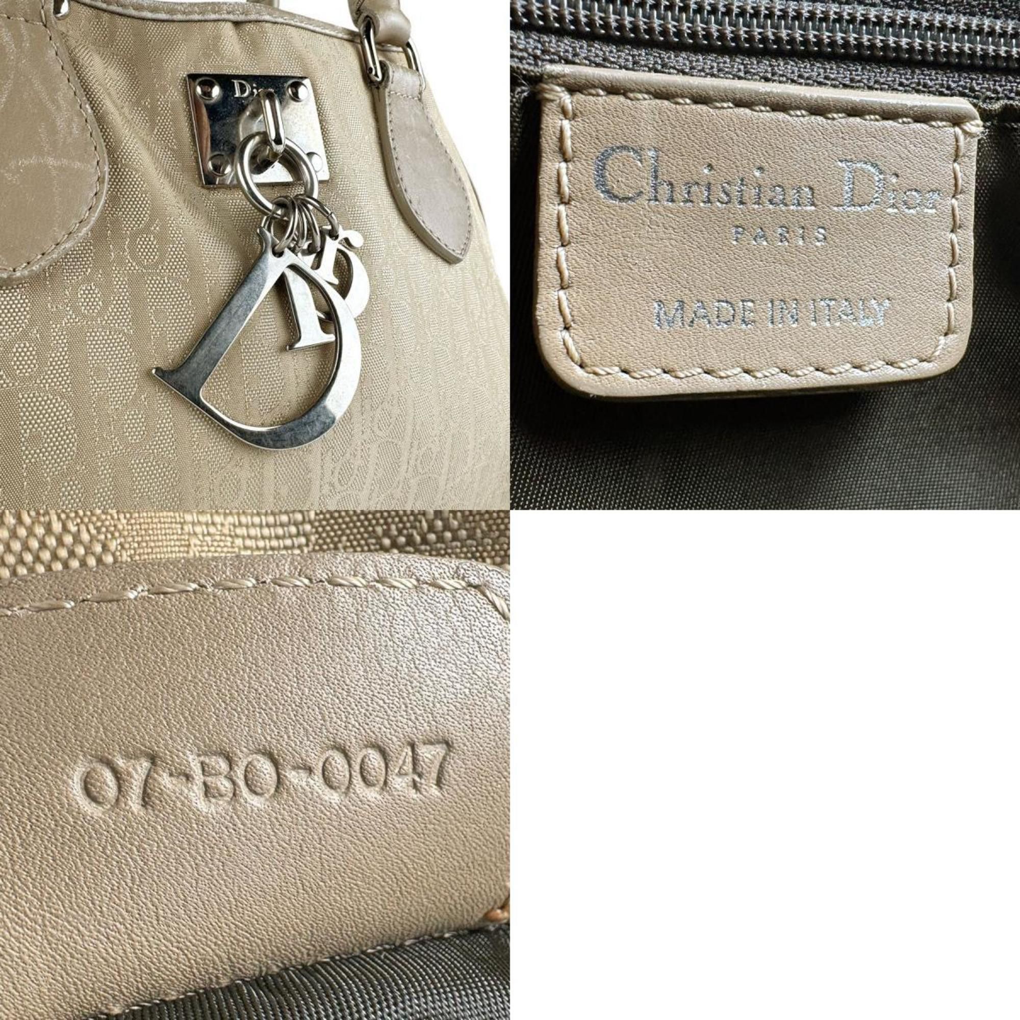 Dior Christian Dior Women's Nylon Canvas Handbag, Beige, Z8135 Size ONE SIZE - 5 Thumbnail