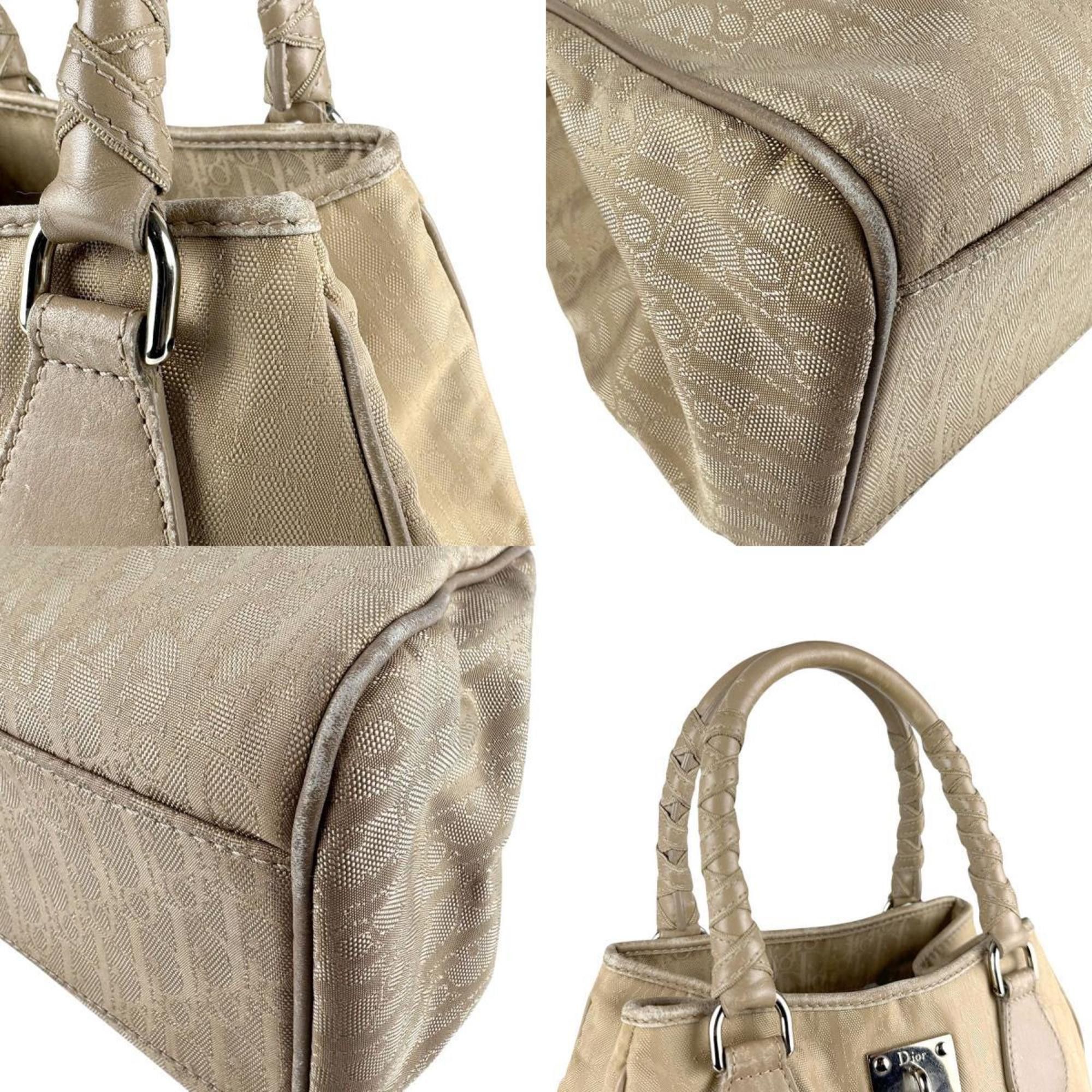 Dior Christian Dior Women's Nylon Canvas Handbag, Beige, Z8135 Size ONE SIZE - 4 Thumbnail