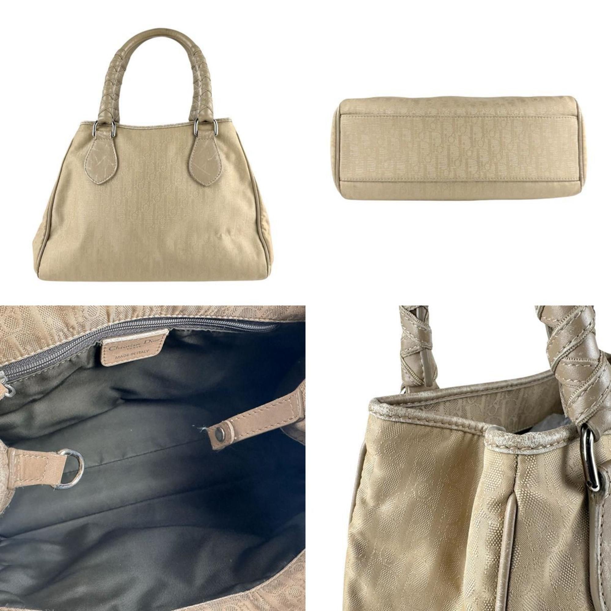 Dior Christian Dior Women's Nylon Canvas Handbag, Beige, Z8135 Size ONE SIZE - 3 Thumbnail