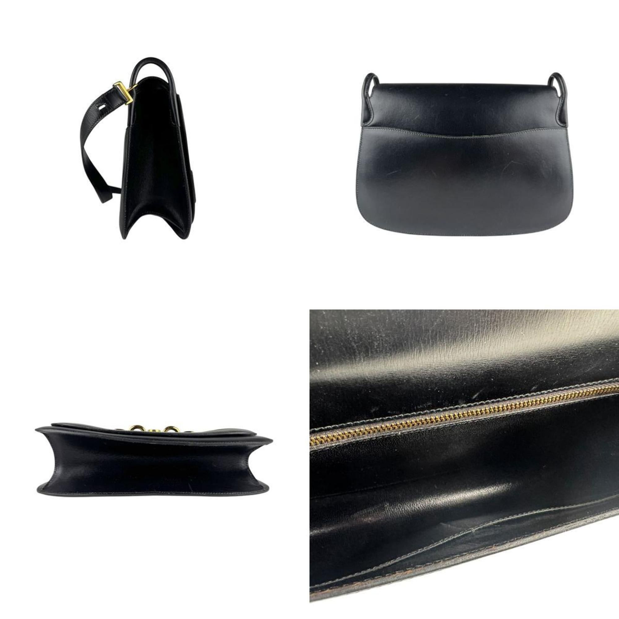 Hermes Hermes Shoulder Bag Box Calf Black Gold Women's z8079 Size ONE SIZE - 2 Thumbnail