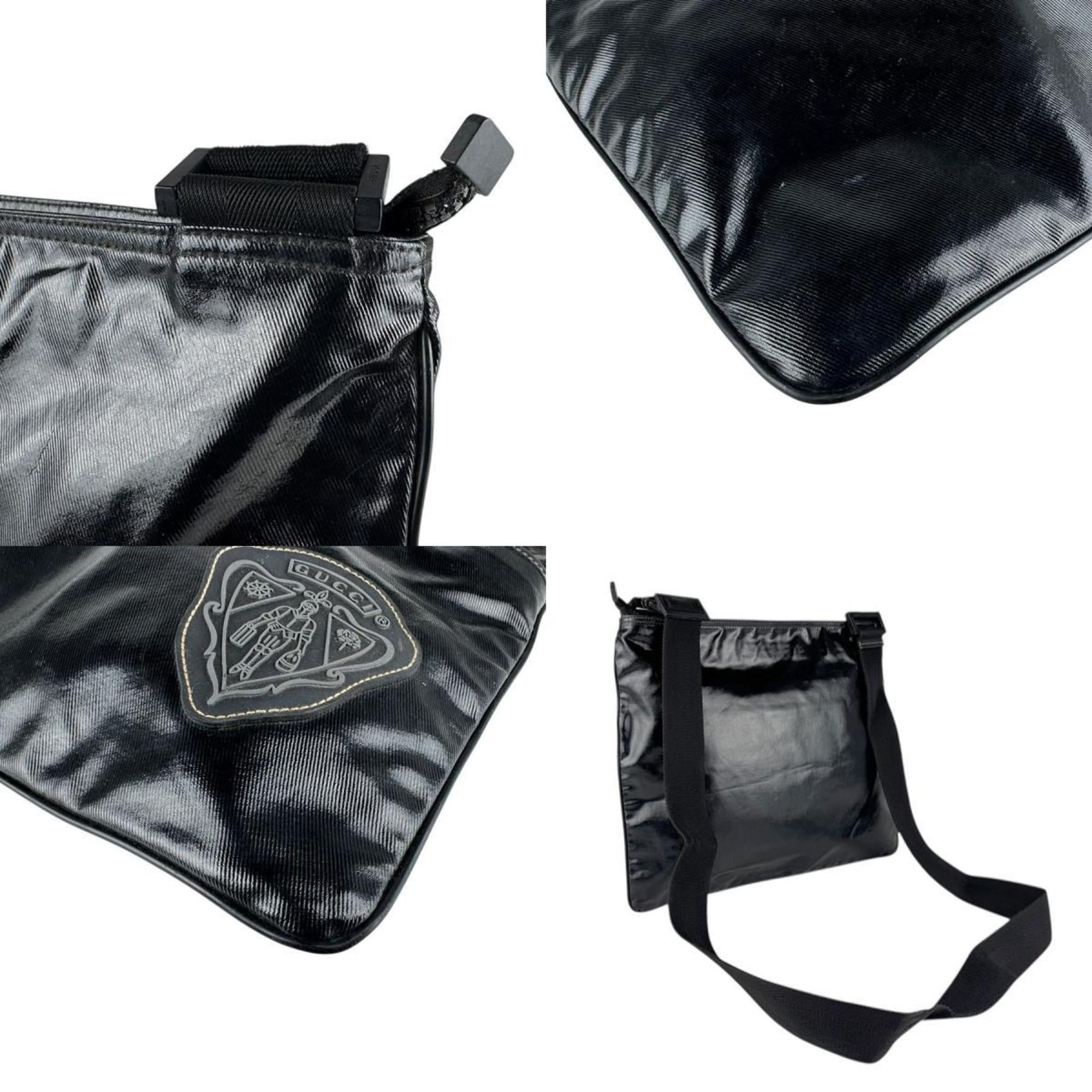 Gucci Gucci Shoulder Bag in Black PVC, Unisex, 181093 z8066 Size ONE SIZE - 4 Thumbnail