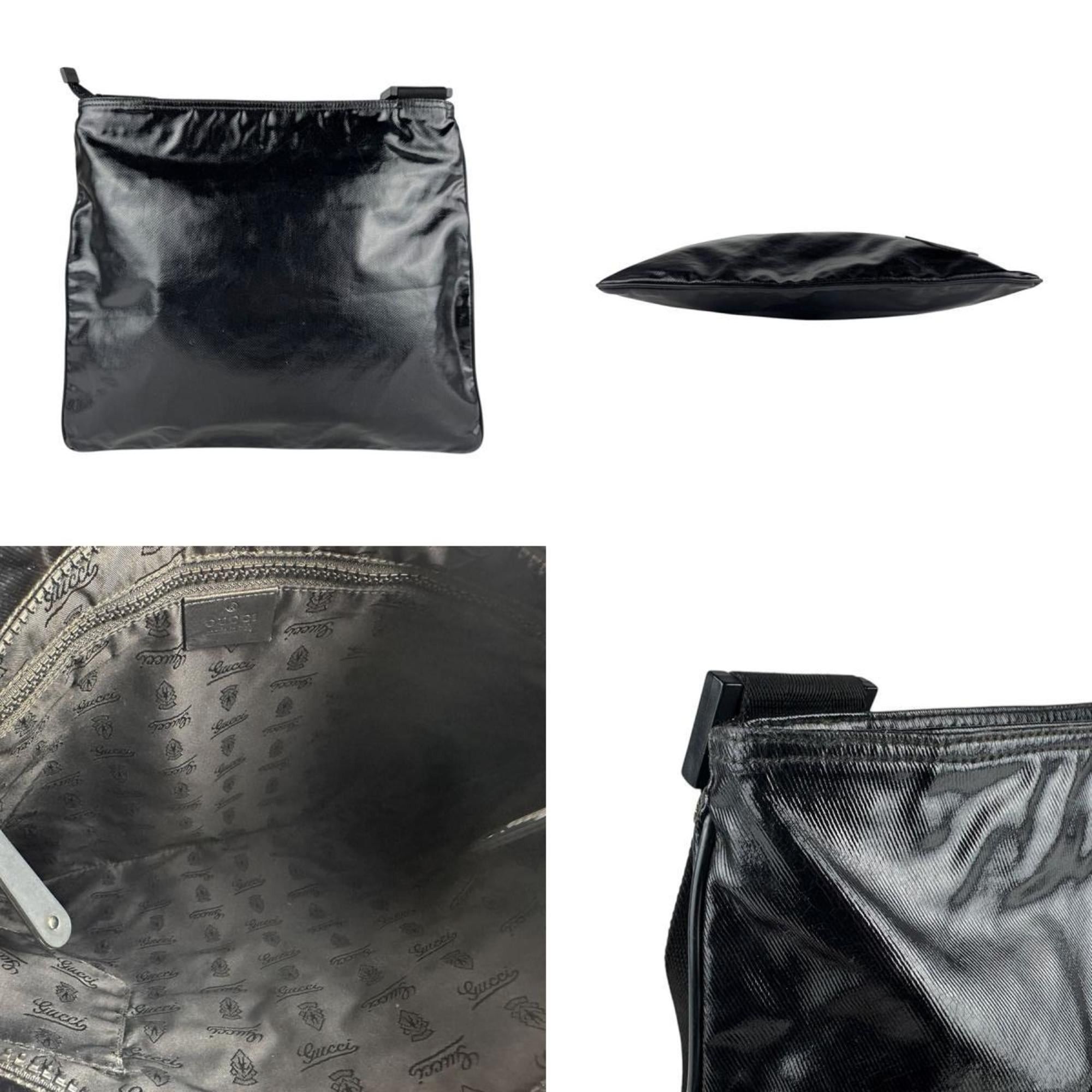 Gucci Gucci Shoulder Bag in Black PVC, Unisex, 181093 z8066 Size ONE SIZE - 3 Thumbnail