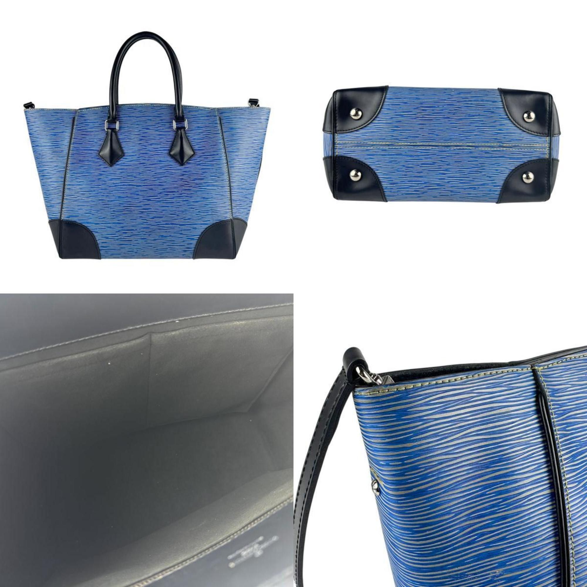 Louis Vuitton Louis Vuitton Phoenix MM Handbag Shoulder Bag in Epi Leather, Blue and Black, Women's, M56025 z8087 Size ONE SIZE - 3 Thumbnail