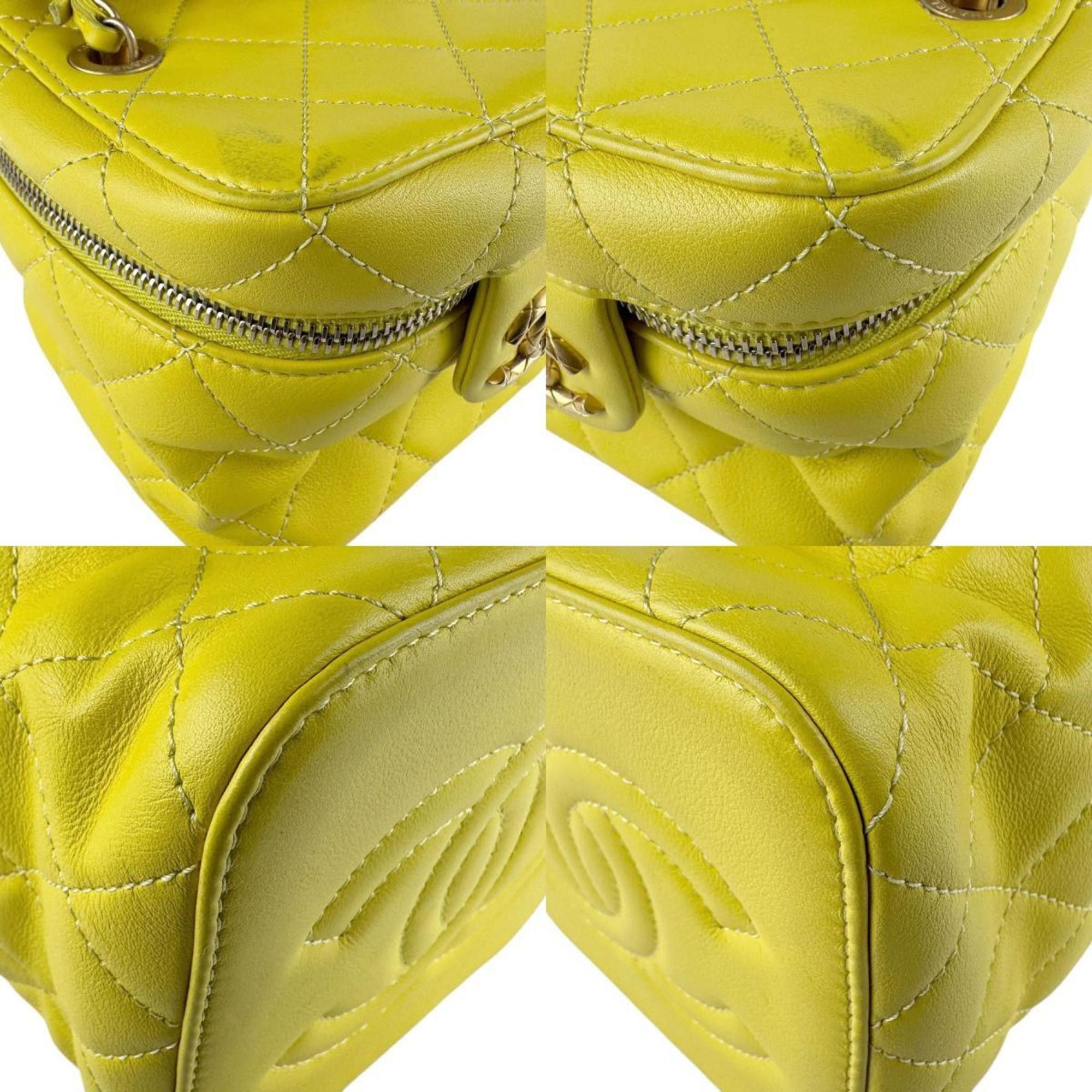 Chanel CHANEL Shoulder Bag, Leather, Yellow, Women's, Z8092 Size ONE SIZE - 3 Thumbnail