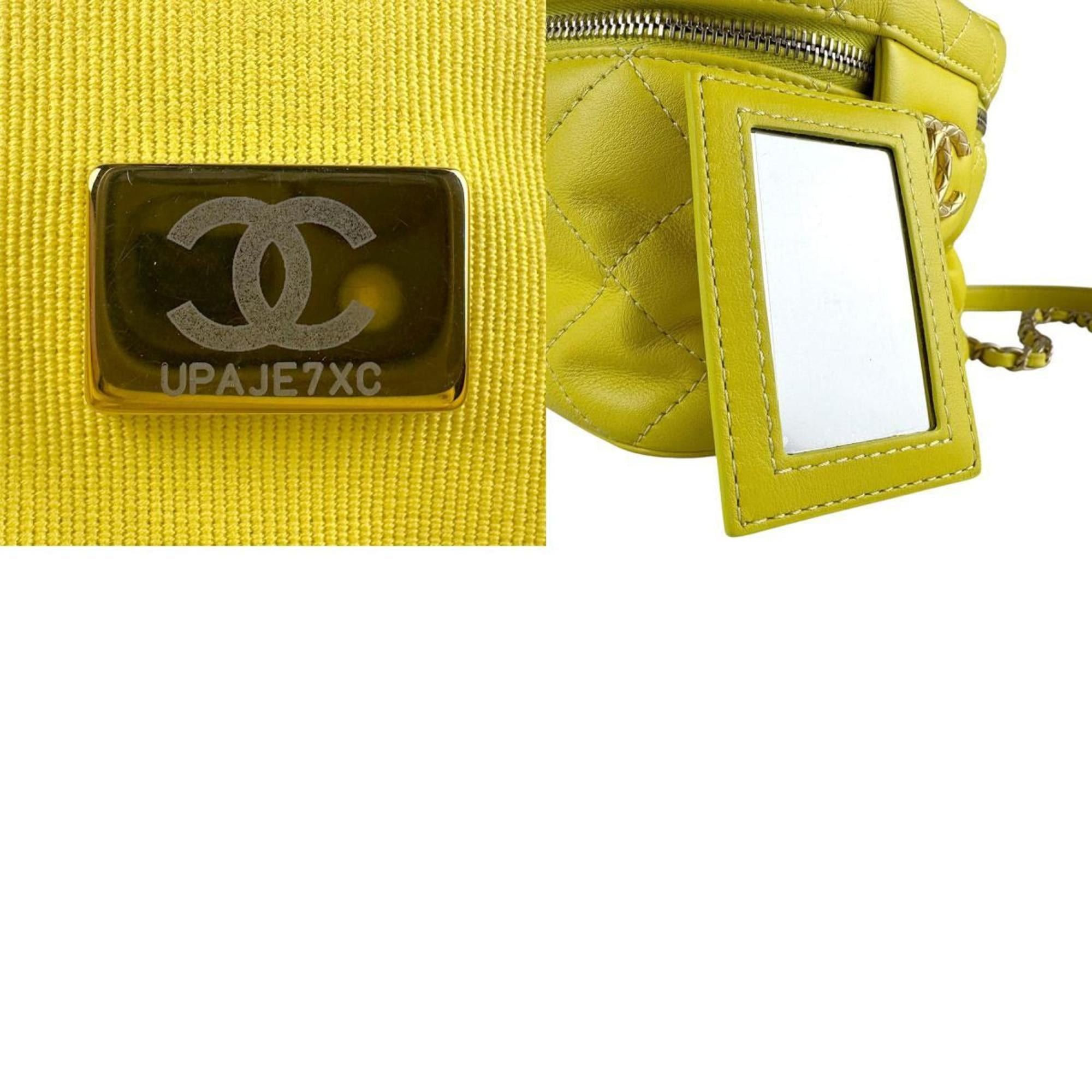 Chanel CHANEL Shoulder Bag, Leather, Yellow, Women's, Z8092 Size ONE SIZE - 5 Thumbnail