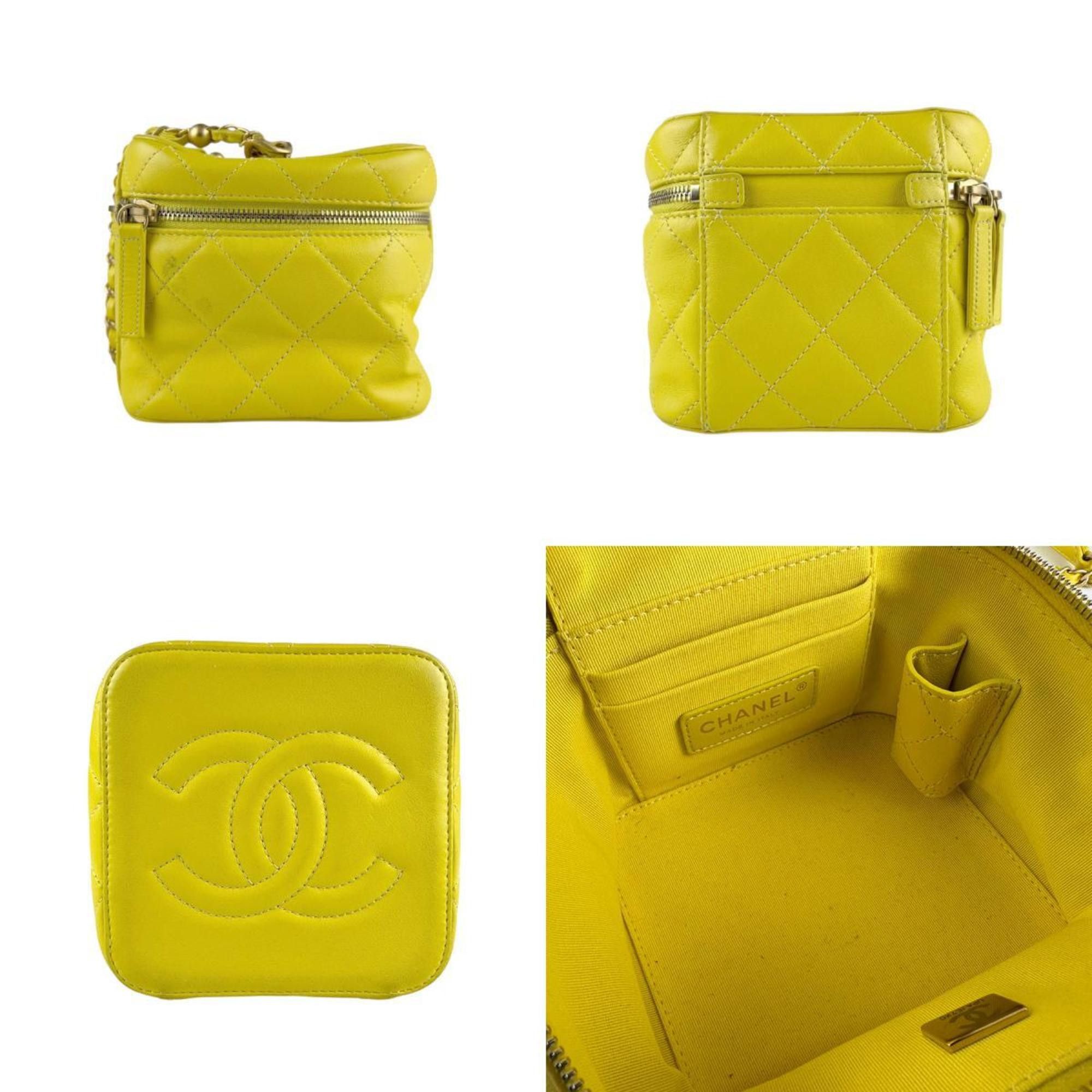 Chanel CHANEL Shoulder Bag, Leather, Yellow, Women's, Z8092 Size ONE SIZE - 2 Thumbnail