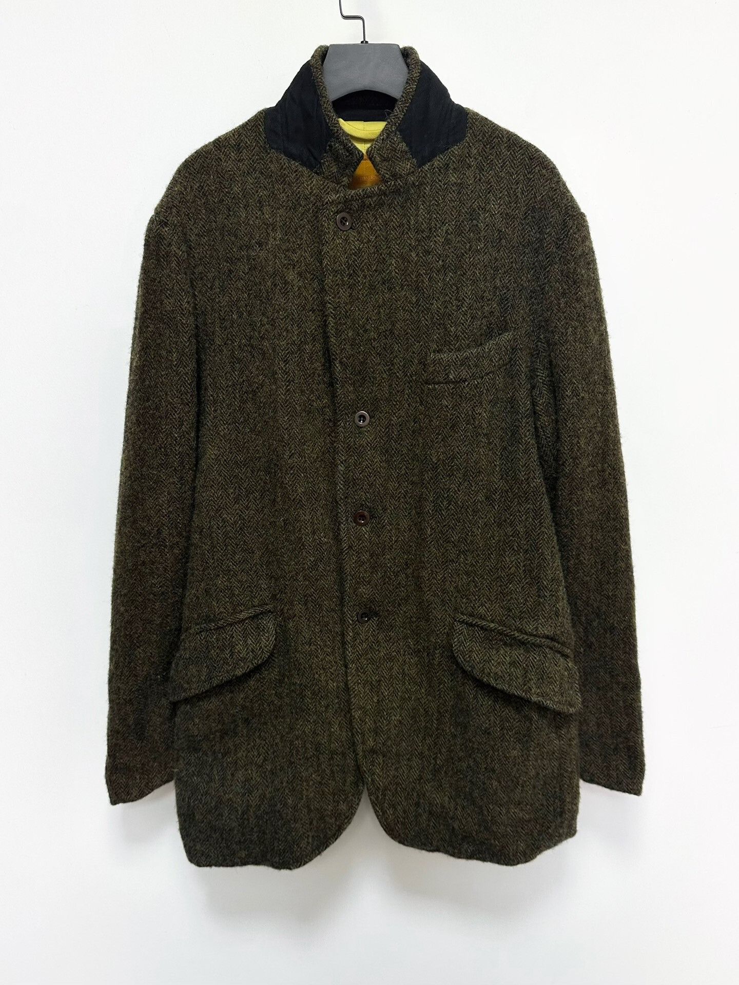 Casey Vidalenc classic brown Harris wool silk jacket Size US L / EU 52-54 / 3 - 3 Thumbnail