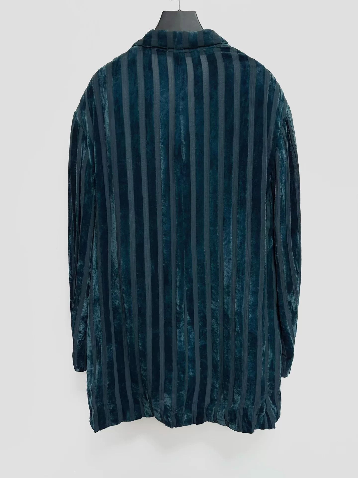Yohji Yamamoto teal velvet silk jacket by yohji yamamoto Size US S / EU 44-46 / 1 - 2 Thumbnail