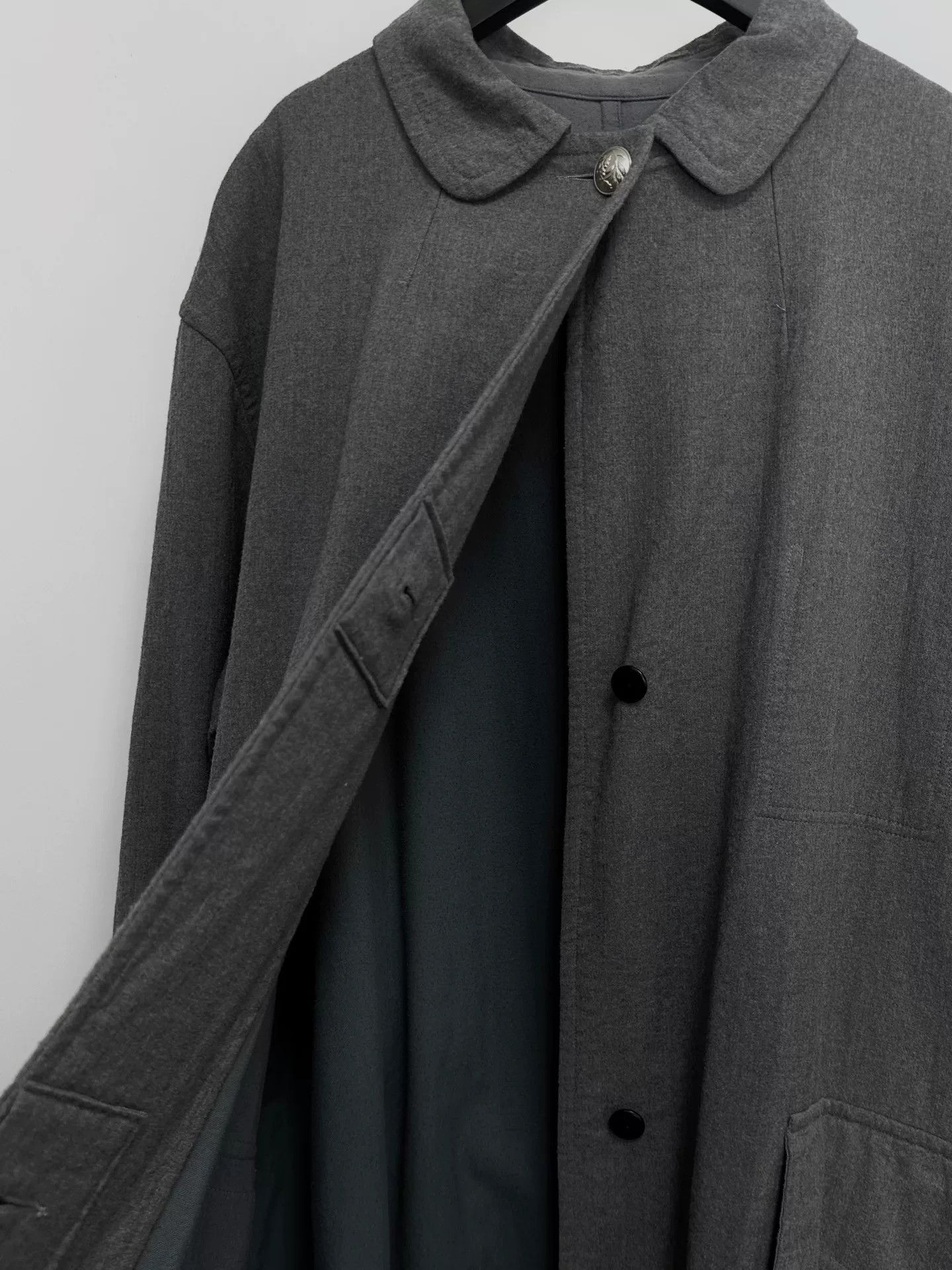 Casey Vidalenc wool coat with silver buckle Size L / US 10 / IT 46 - 3 Thumbnail