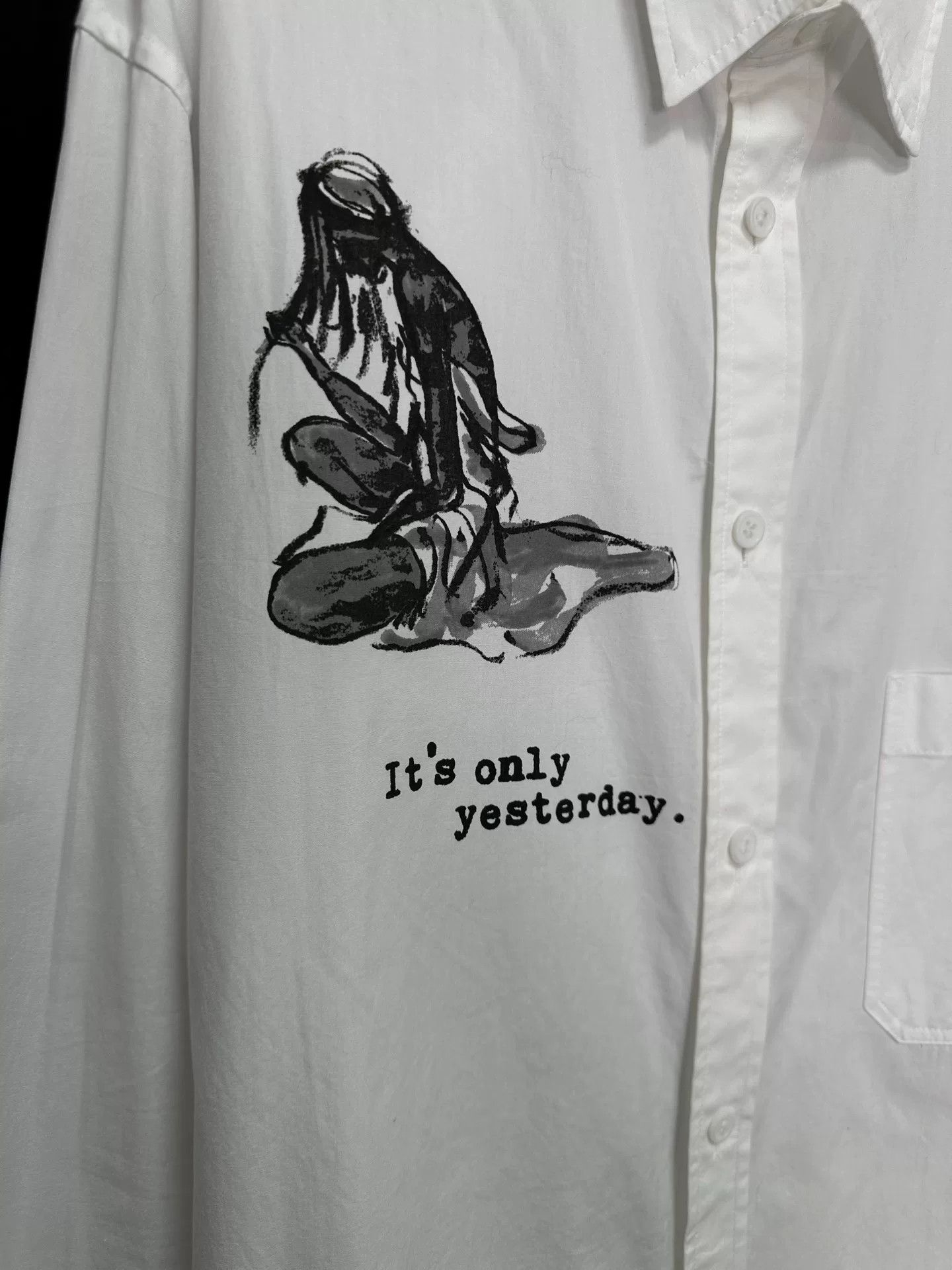 Yohji Yamamoto Yohji Yamamoto Long Sleeve Artistic Shirt Size US S / EU 44-46 / 1 - 4 Thumbnail