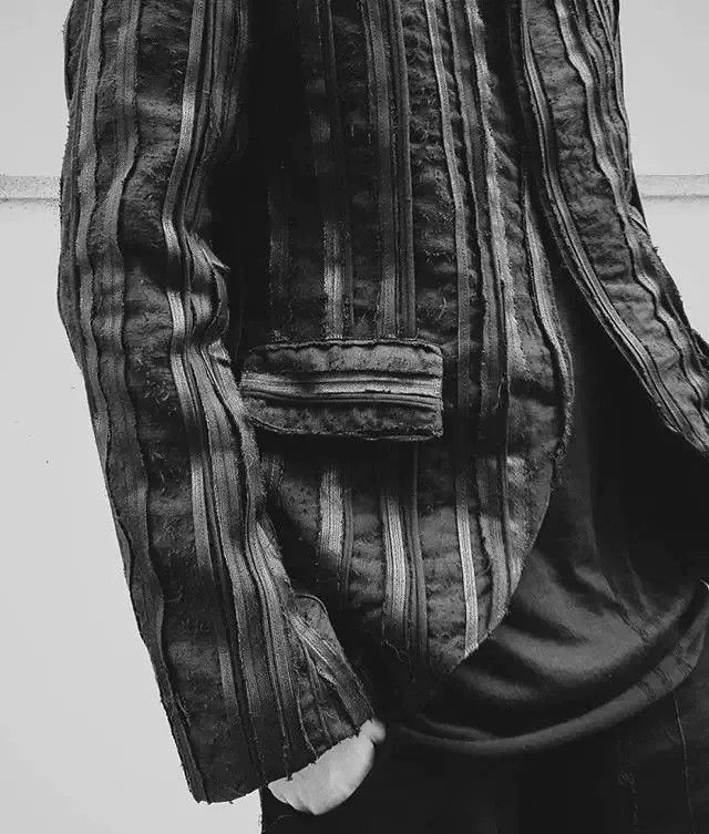 Sandrine Philippe Sandrine Philippe Distressed Black Jacket Size L / US 10 / IT 46 - 7 Thumbnail