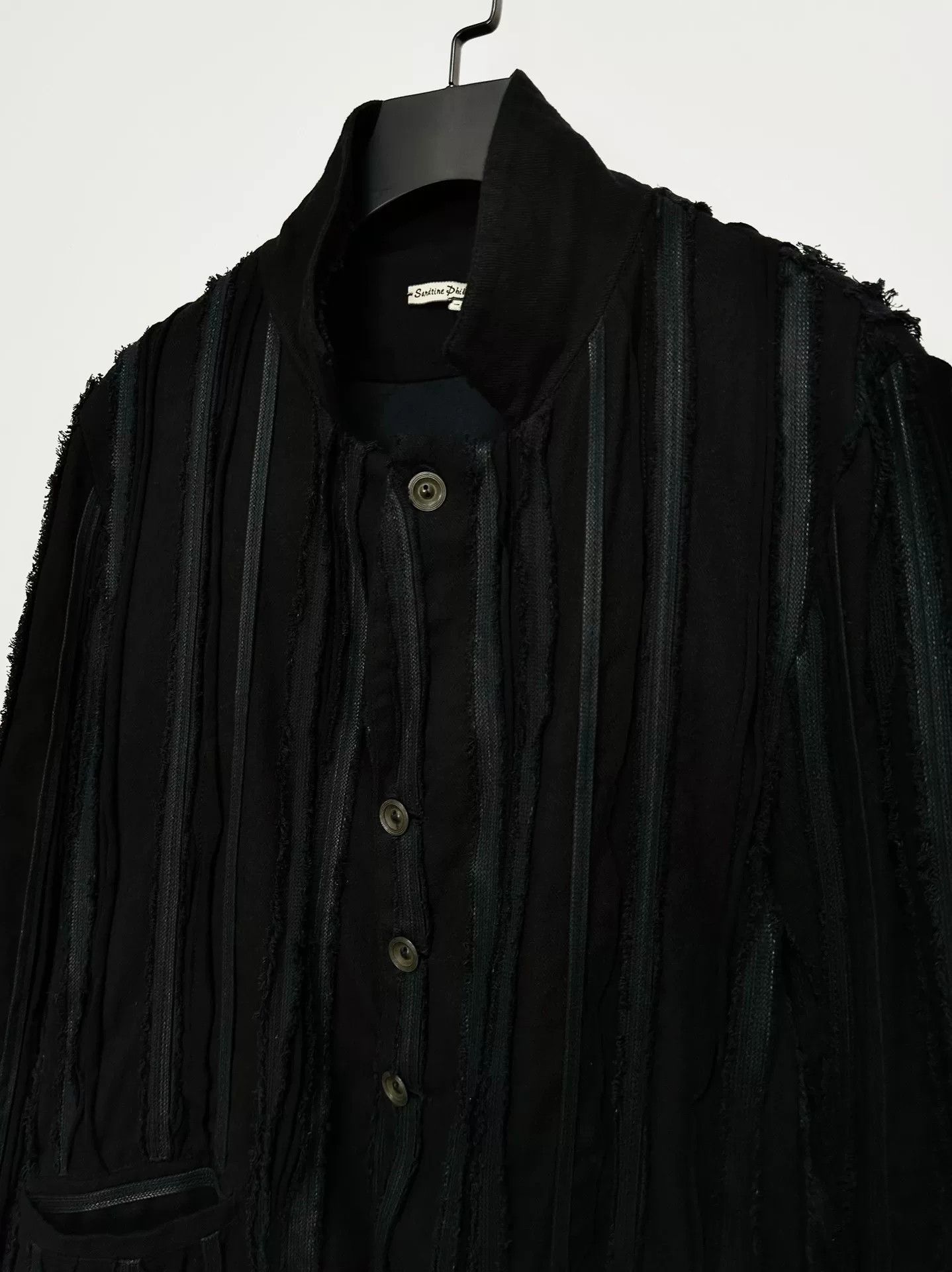 Sandrine Philippe Sandrine Philippe Distressed Black Jacket Size L / US 10 / IT 46 - 5 Thumbnail