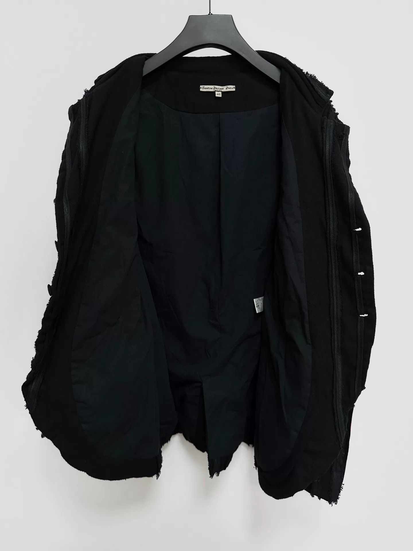 Sandrine Philippe Sandrine Philippe Distressed Black Jacket Size L / US 10 / IT 46 - 3 Thumbnail