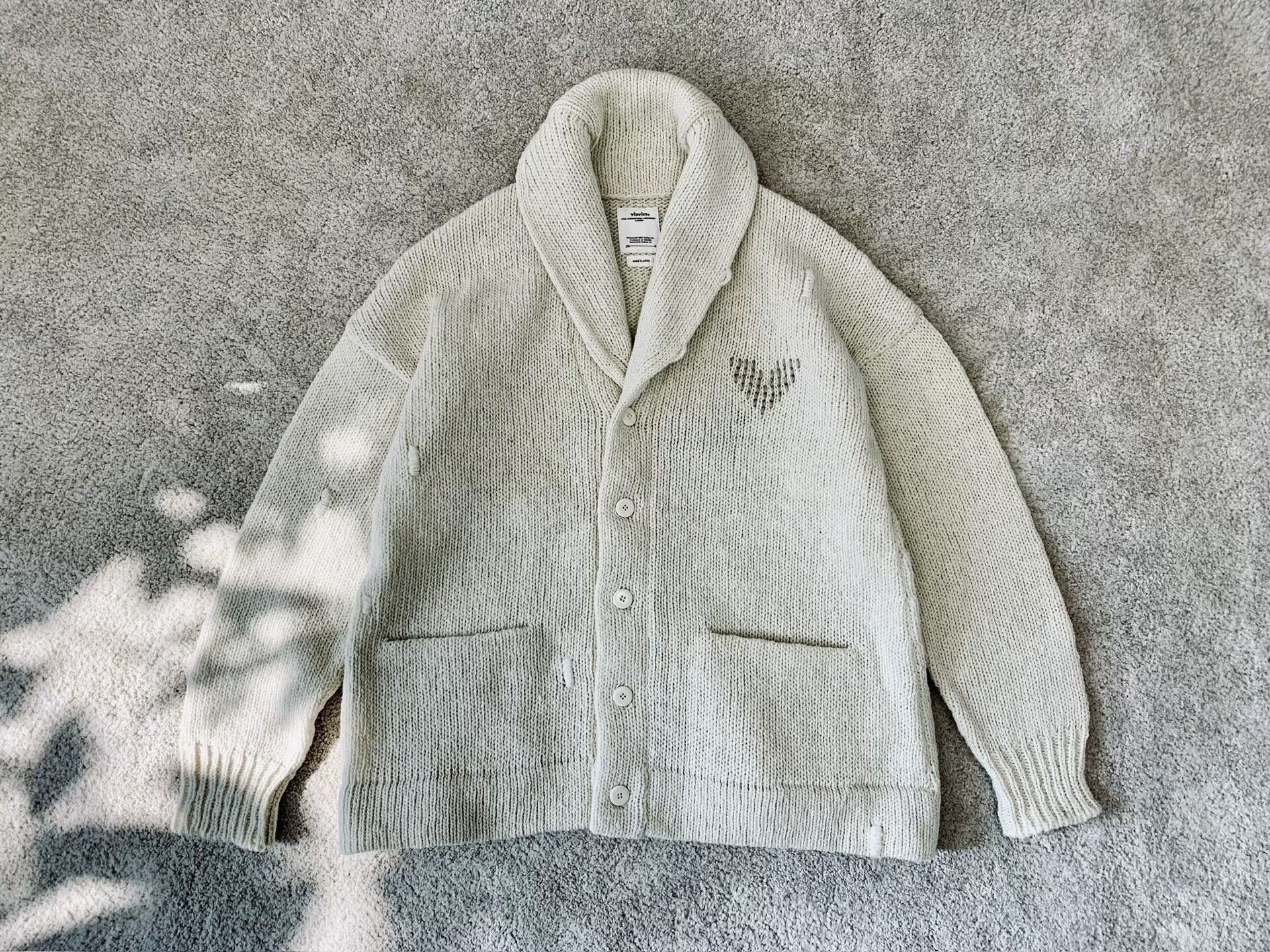 Visvim visvim hand-knit cardigan in ivory color Size US M / EU 48-50 / 2 - 9 Thumbnail