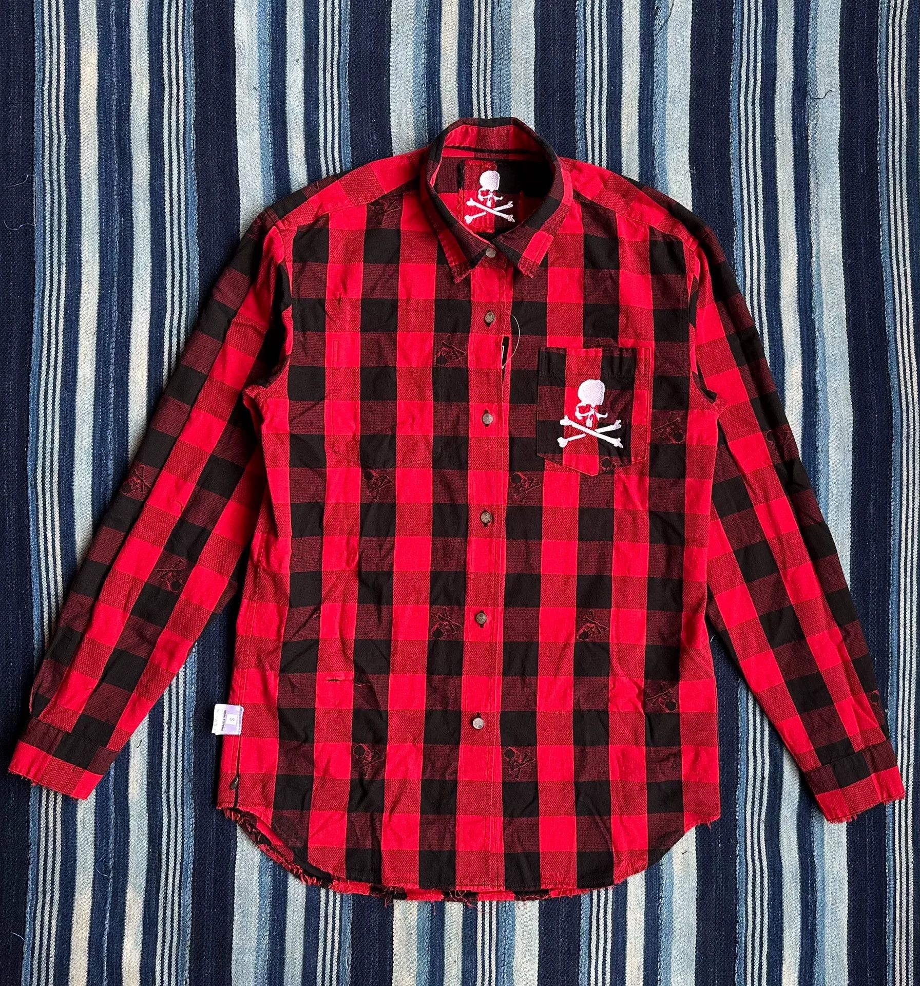 Mastermind Japan Mastermind World Flannel Shirt with Skull Embroidery Size US S / EU 44-46 / 1 - 7 Thumbnail