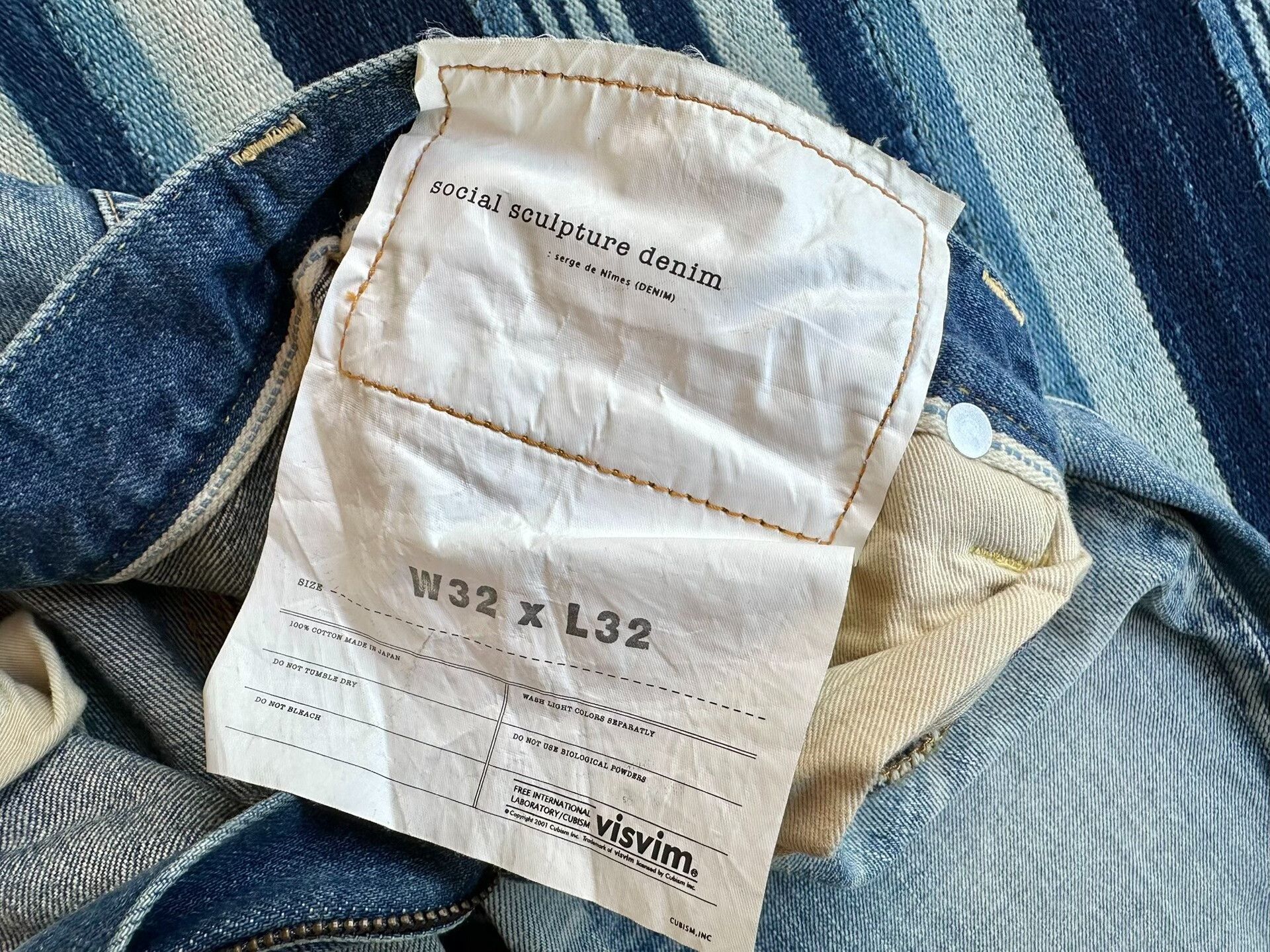 Visvim visvim social sculpture cross denim pants Size US 32 / EU 48 - 9 Thumbnail