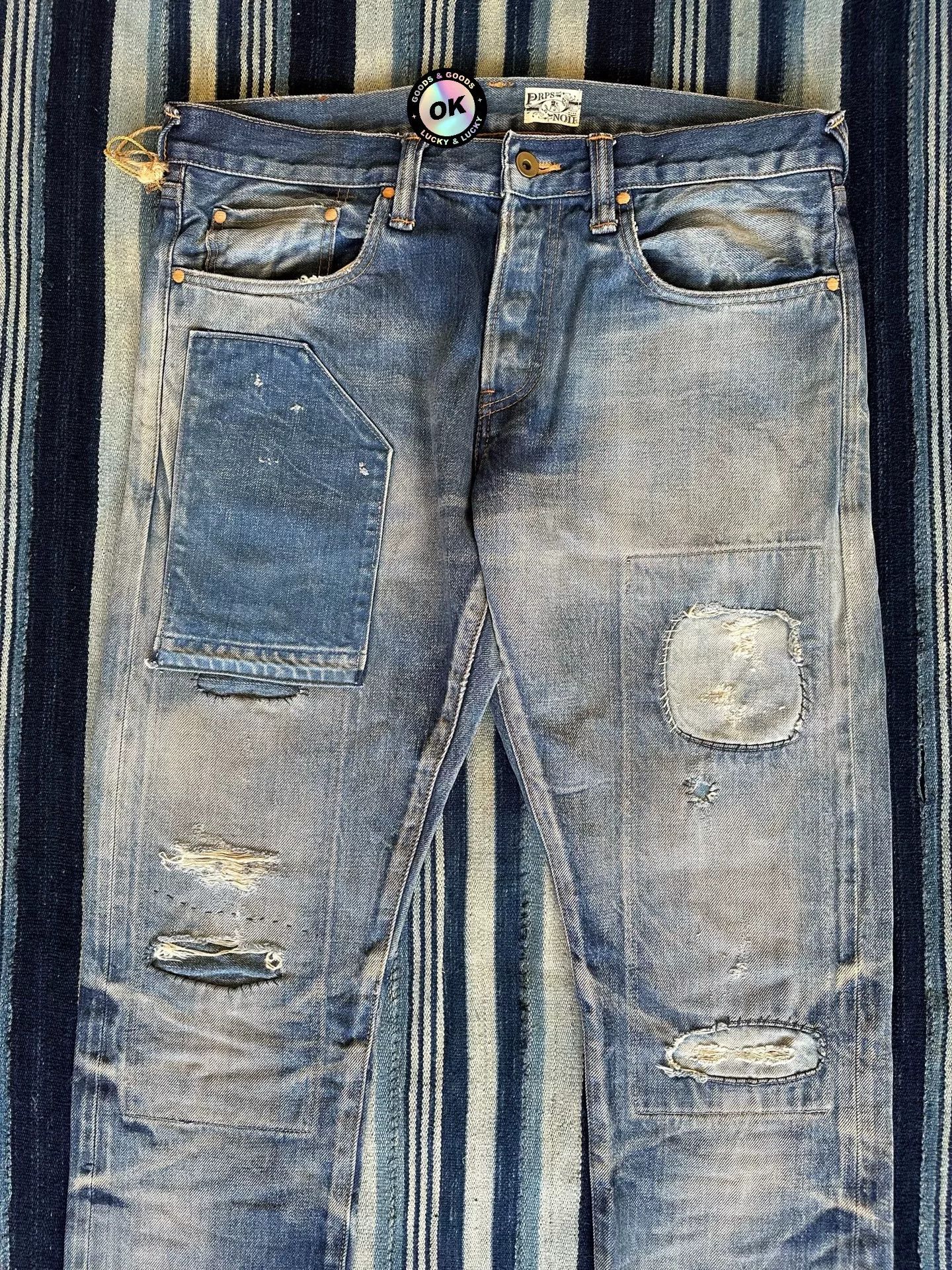 Prps vintage distressed denim jeans from prps noir Size US 32 / EU 48 - 3 Thumbnail