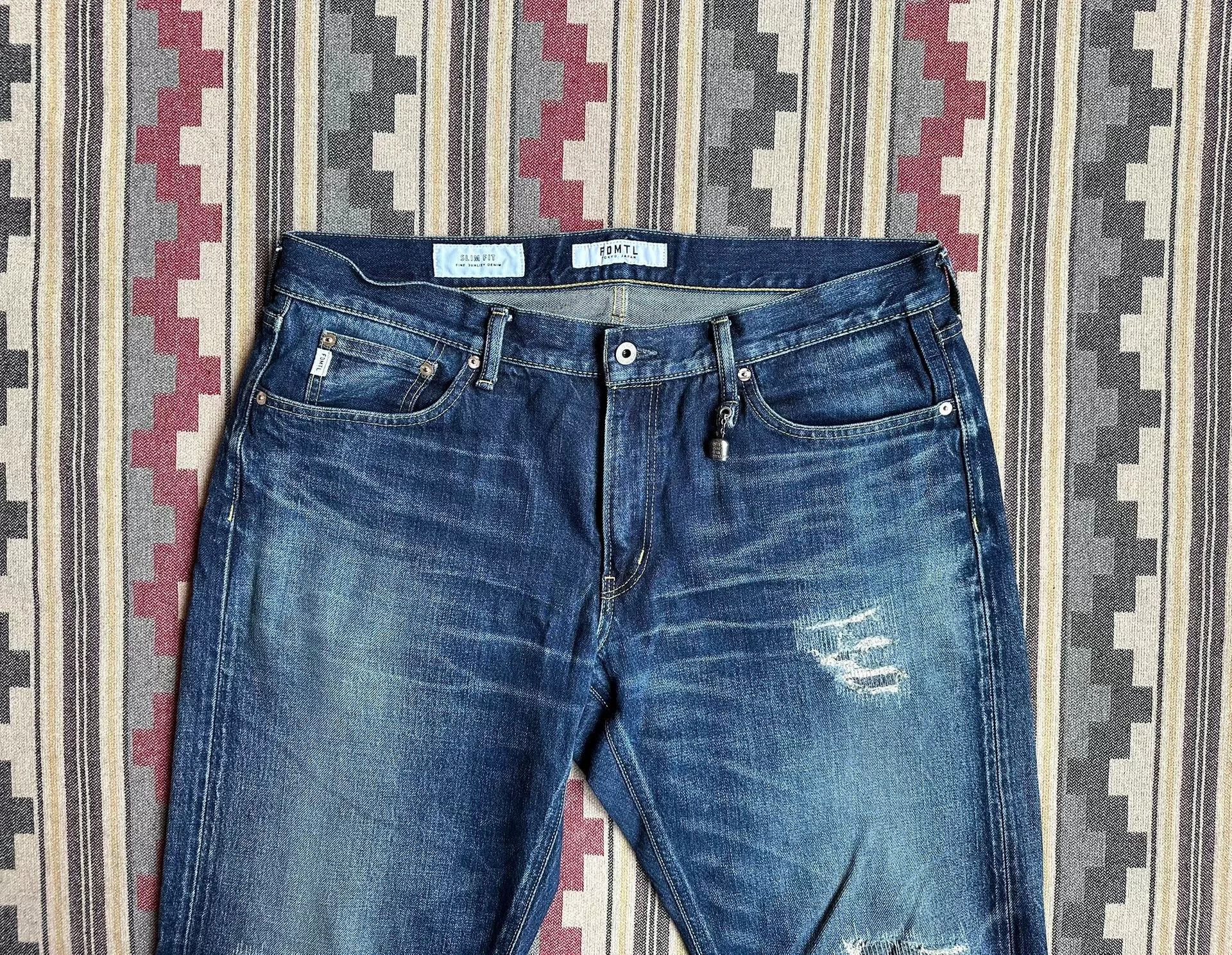 FDMTL fdmtl slim fit distressed denim jeans Size US 36 / EU 52 - 3 Thumbnail