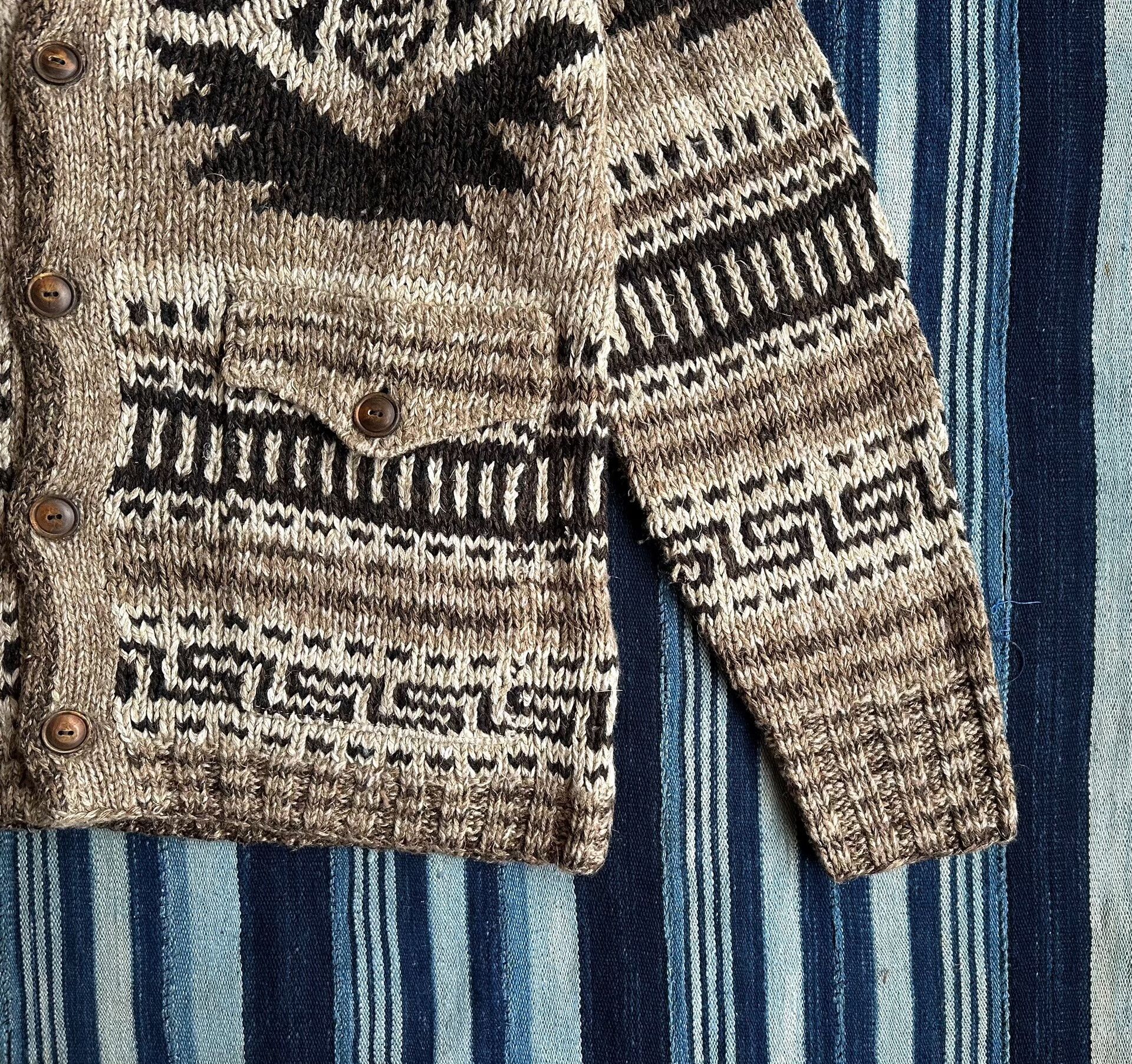 RRL Ralph Lauren RRL Hand-Knit Linen-Blend Cardigan Jacket Size US L / EU 52-54 / 3 - 5 Thumbnail