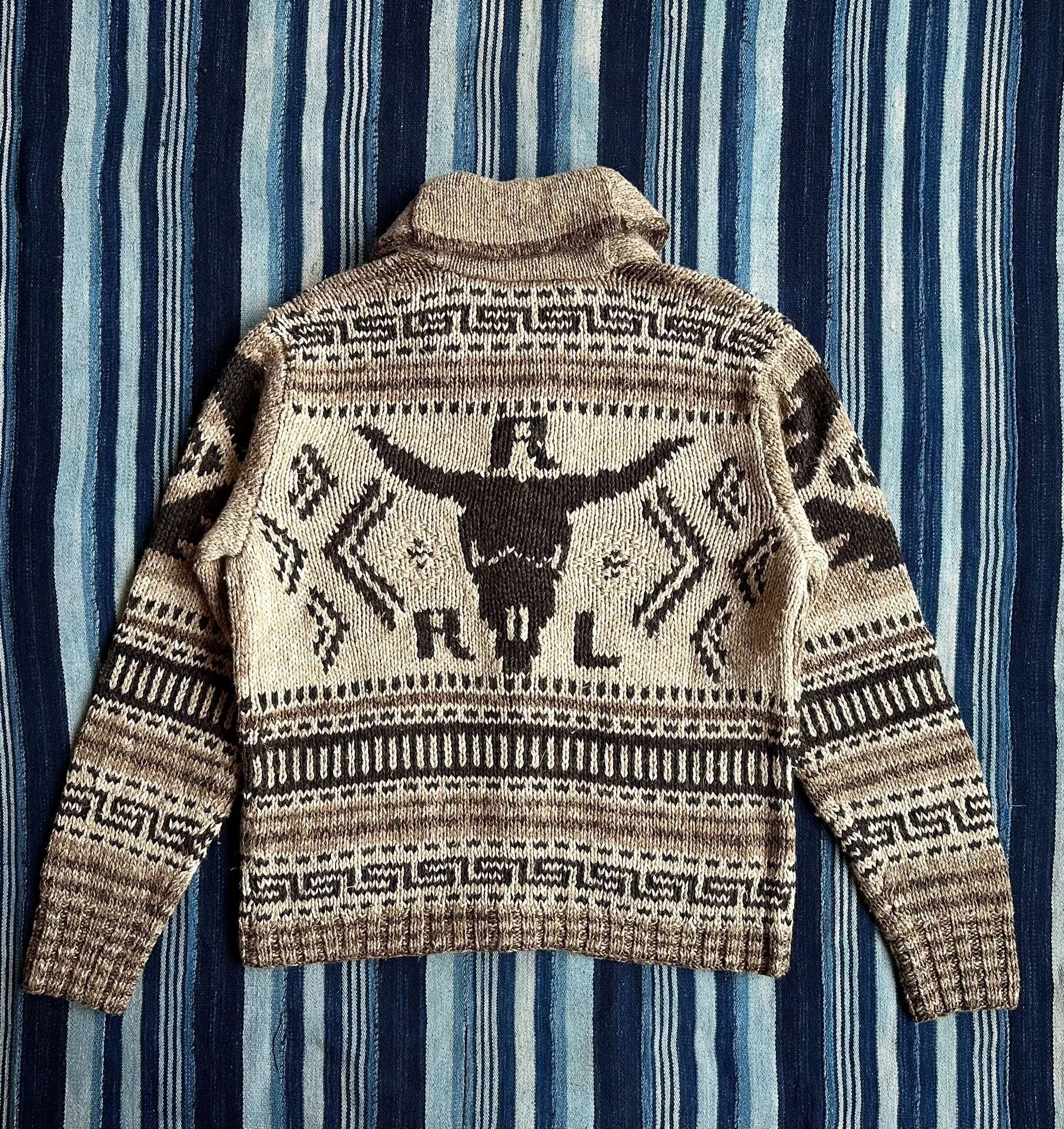 RRL Ralph Lauren RRL Hand-Knit Linen-Blend Cardigan Jacket Size US L / EU 52-54 / 3 - 7 Thumbnail