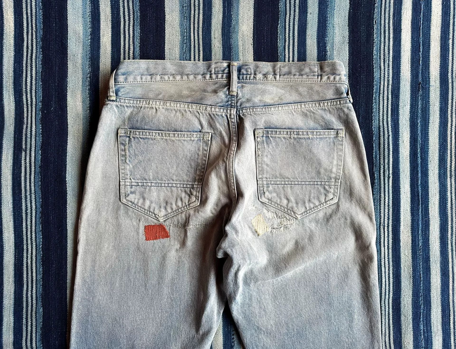 FDMTL fdmtl slim fit distressed denim patch pants Size US 32 / EU 48 - 4 Thumbnail