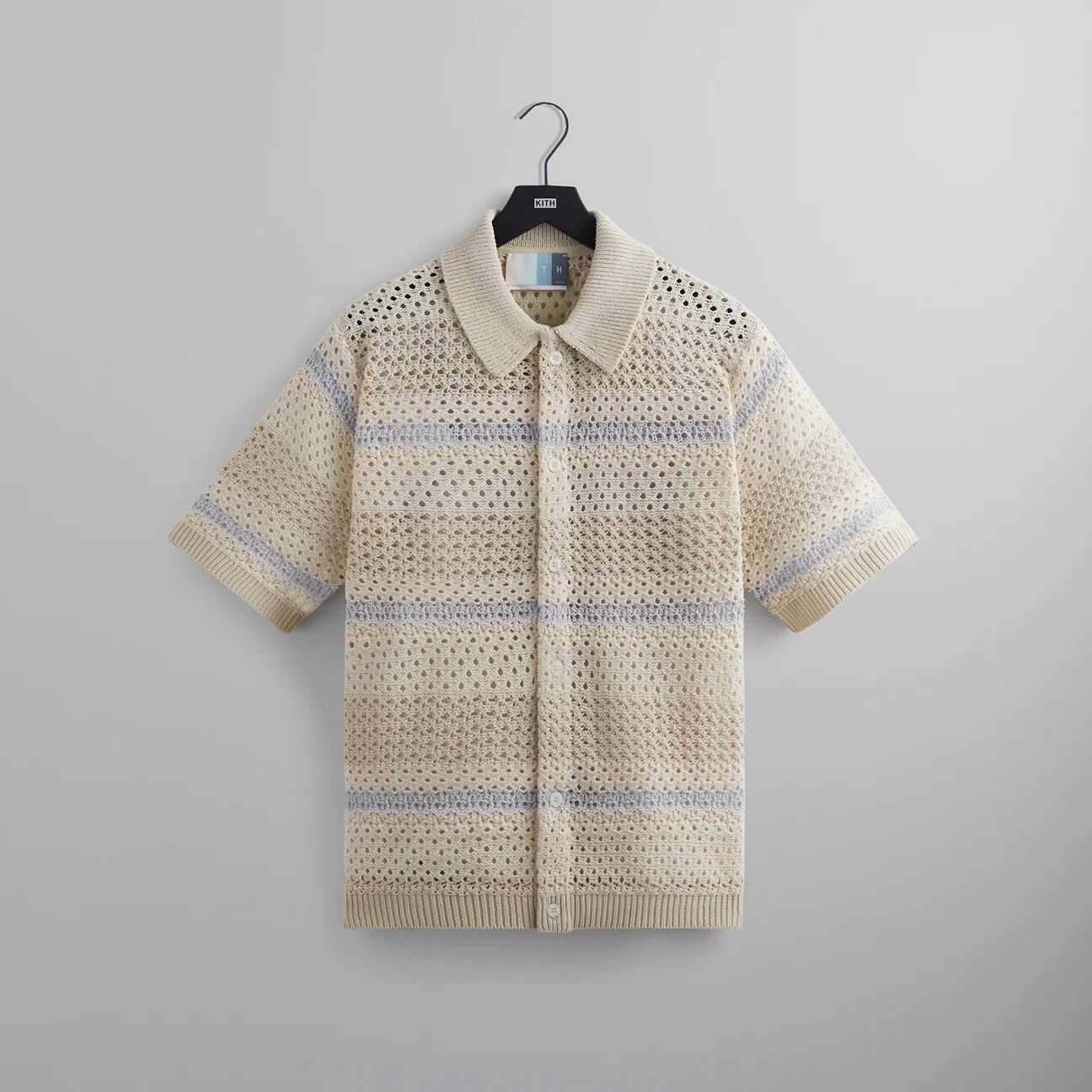 Kith kith thompson crochet buttondown short sleeve shirt Size US S / EU 44-46 / 1 - 7 Thumbnail