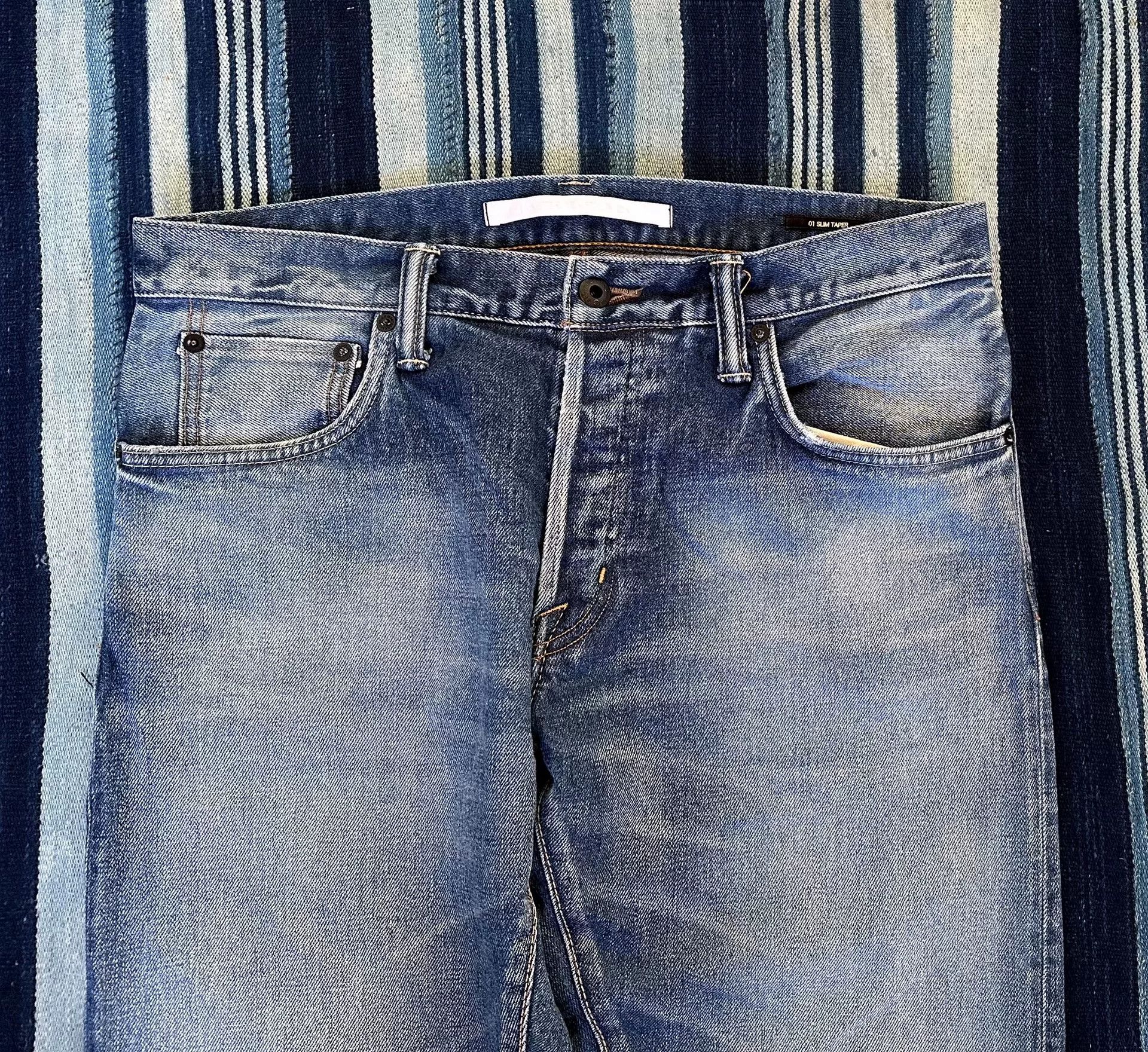Mastercraft Union limited edition faded denim jeans Size US 34 / EU 50 - 2 Thumbnail