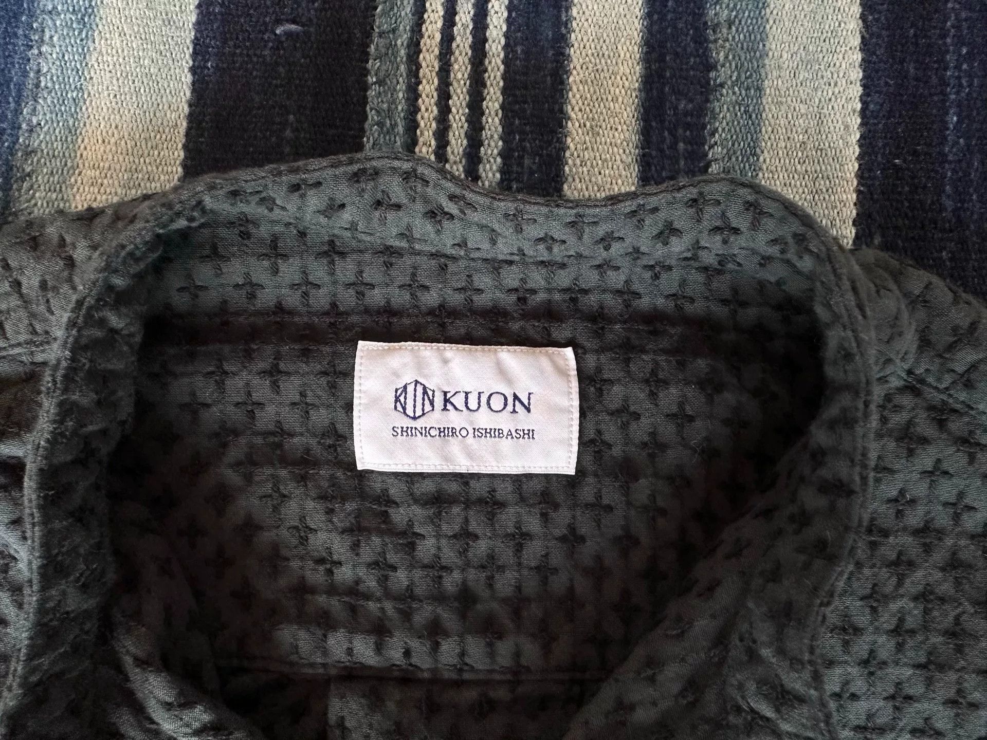 KUON kuon cross sashiko long sleeve shirt Size US S / EU 44-46 / 1 - 3 Thumbnail