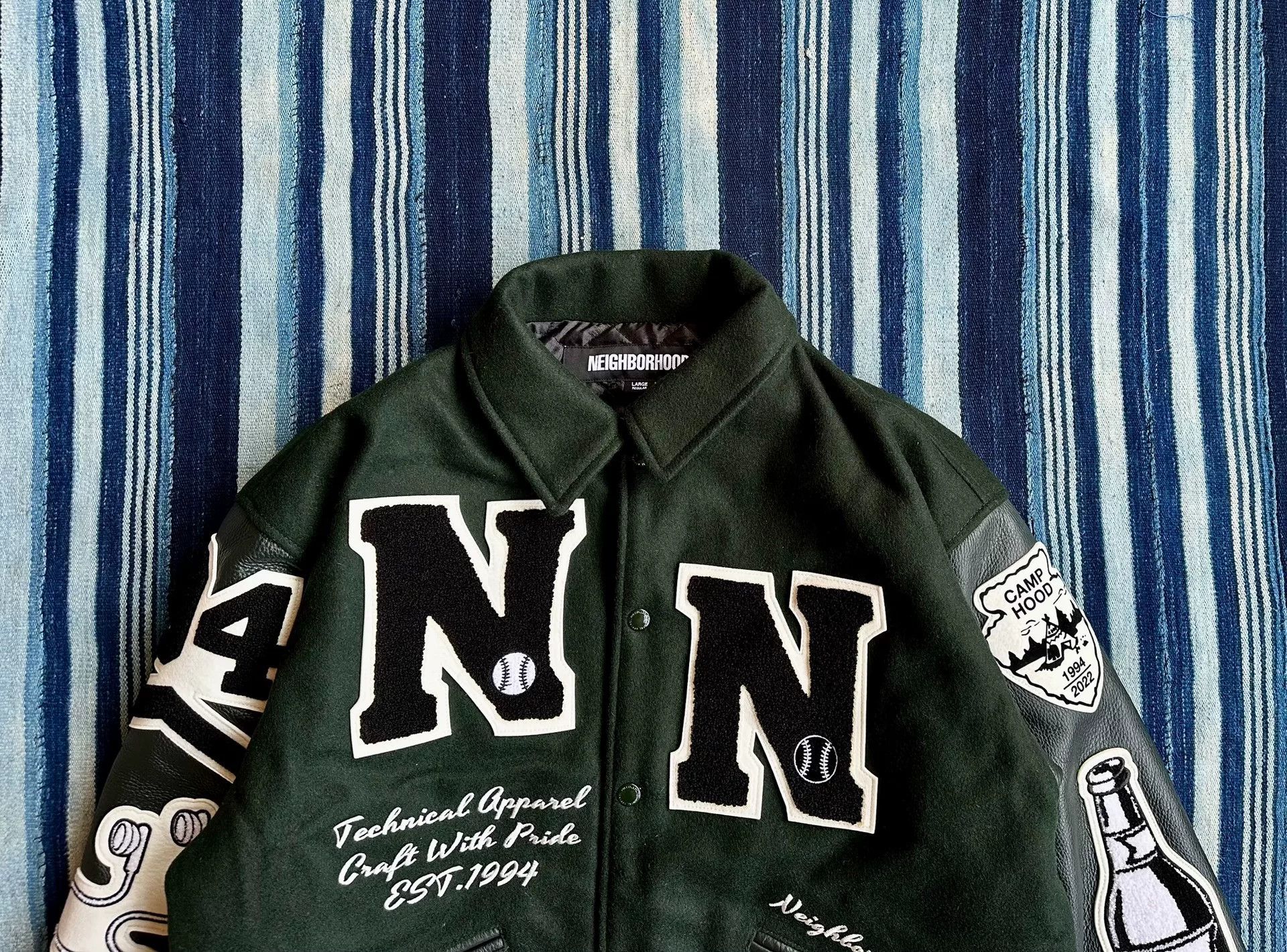 Neighborhood neighborhood wool leather sleeve stadium jacket Size US L / EU 52-54 / 3 - 3 Thumbnail