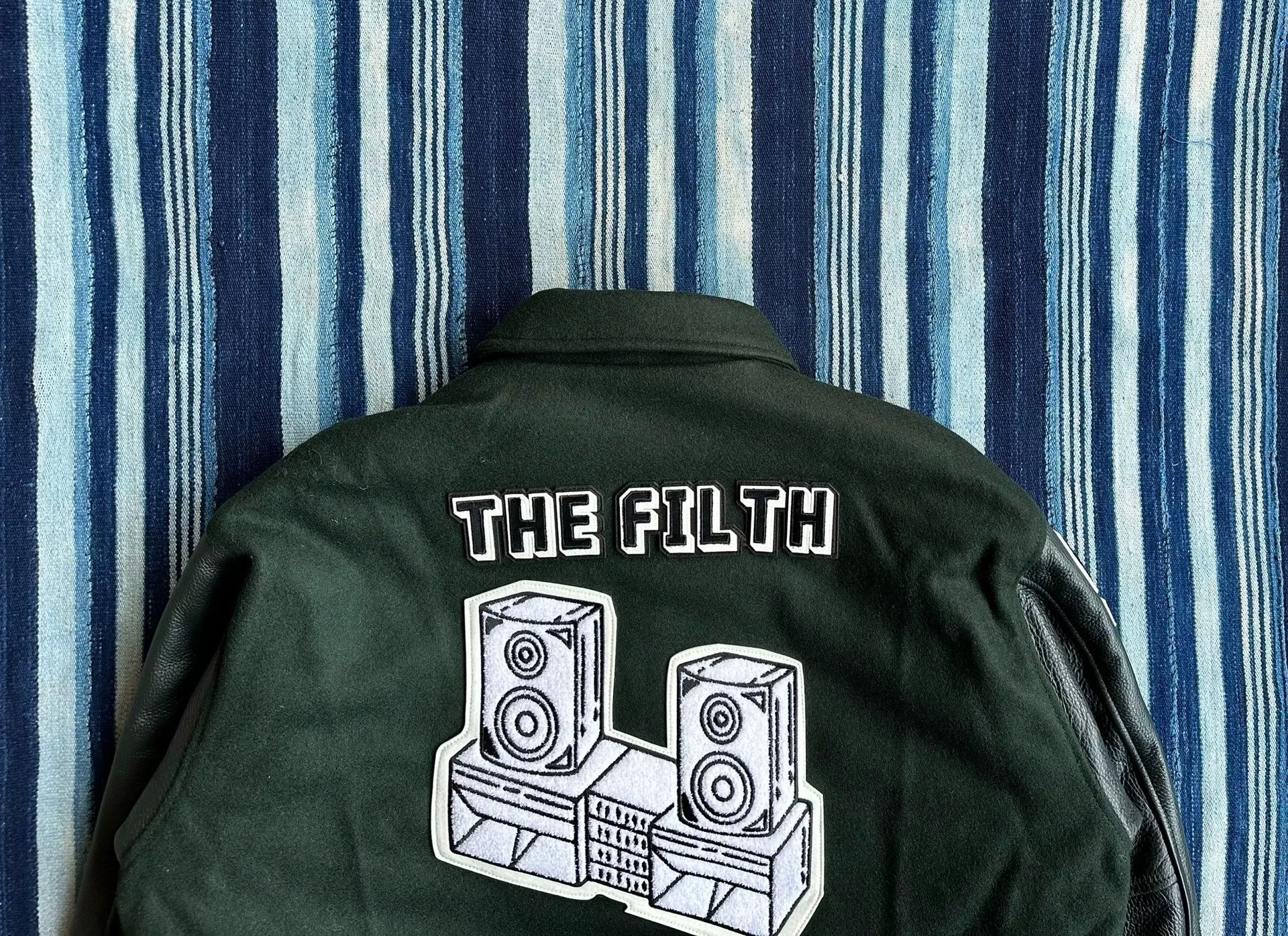Neighborhood neighborhood wool leather sleeve stadium jacket Size US L / EU 52-54 / 3 - 4 Thumbnail