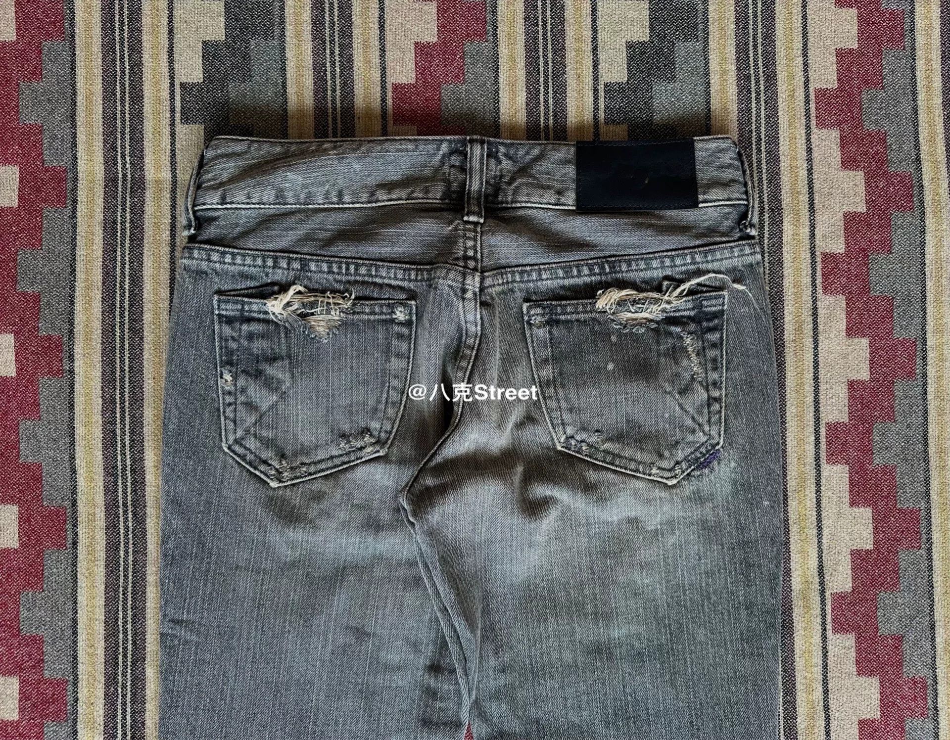 Purple Brand distressed gray denim jeans Size 24" / US 00 / IT 34 - 6 Thumbnail