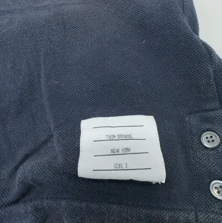 Thom Browne Thom Browne Navy Stripe Cotton Crew Neck T-Shirt Size US M / EU 48-50 / 2 - 6 Thumbnail