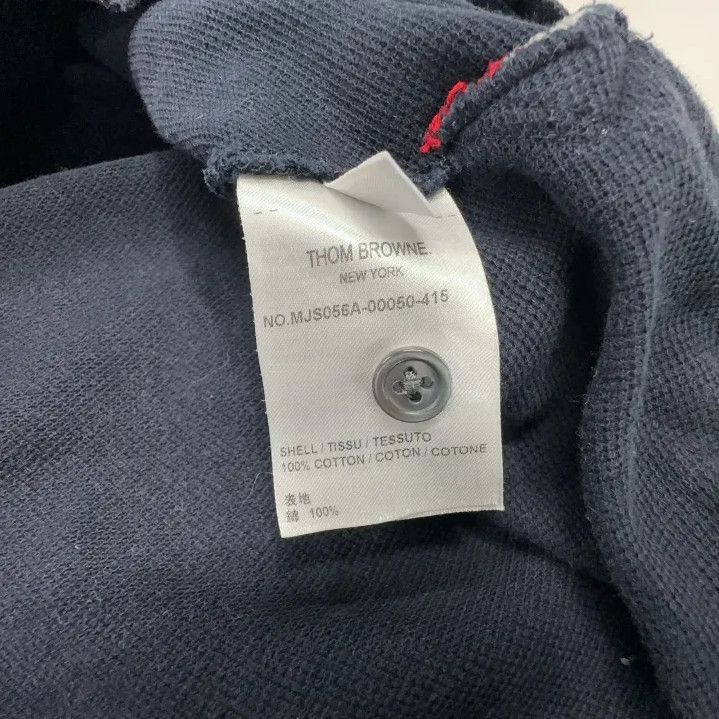 Thom Browne Thom Browne Navy Stripe Cotton Crew Neck T-Shirt Size US M / EU 48-50 / 2 - 4 Thumbnail