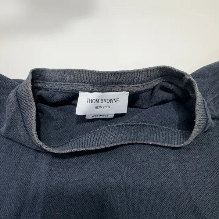 Thom Browne Thom Browne Navy Stripe Cotton Crew Neck T-Shirt Size US M / EU 48-50 / 2 - 8 Thumbnail