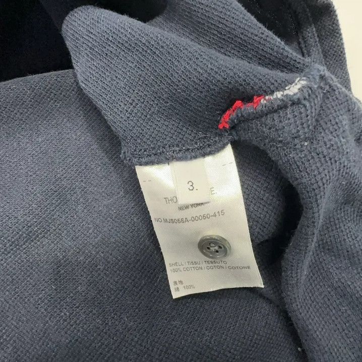 Thom Browne Thom Browne Navy Stripe Cotton Crew Neck T-Shirt Size US M / EU 48-50 / 2 - 5 Thumbnail
