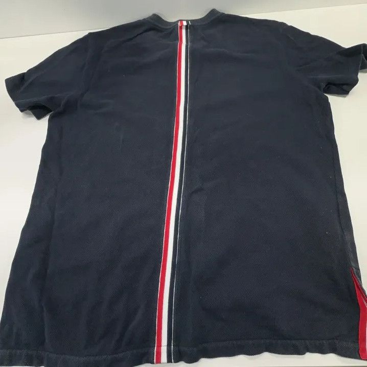 Thom Browne Thom Browne Navy Stripe Cotton Crew Neck T-Shirt Size US M / EU 48-50 / 2 - 14 Thumbnail