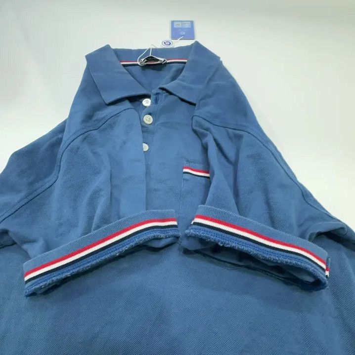 Thom Browne Thom Browne Blue Casual Short Sleeve Polo Size US S / EU 44-46 / 1 - 14 Thumbnail