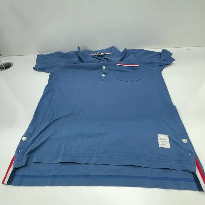 Thom Browne Thom Browne Blue Casual Short Sleeve Polo Size US S / EU 44-46 / 1 - 11 Thumbnail