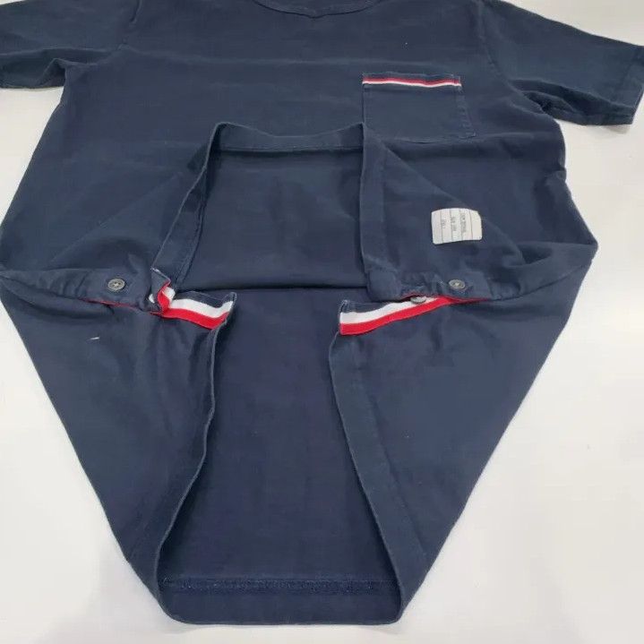 Thom Browne Thom Browne Navy Tricolour Pocket T-Shirt Size US S / EU 44-46 / 1 - 13 Thumbnail