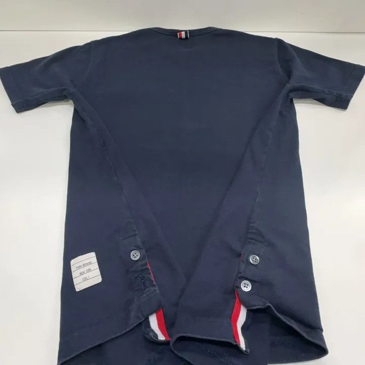 Thom Browne Thom Browne Navy Tricolour Pocket T-Shirt Size US S / EU 44-46 / 1 - 16 Thumbnail