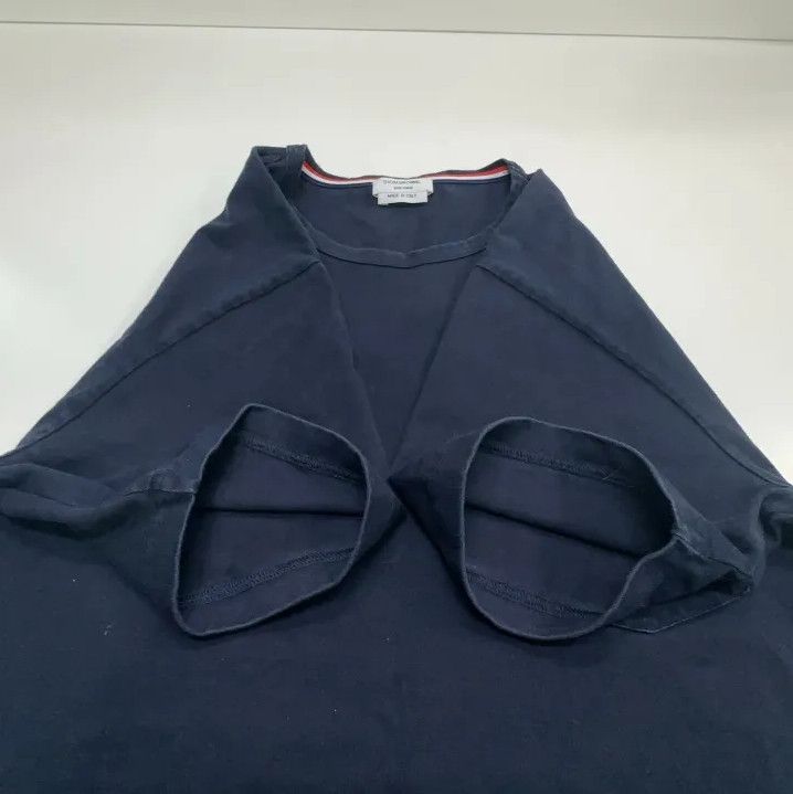 Thom Browne Thom Browne Navy Tricolour Pocket T-Shirt Size US S / EU 44-46 / 1 - 11 Thumbnail