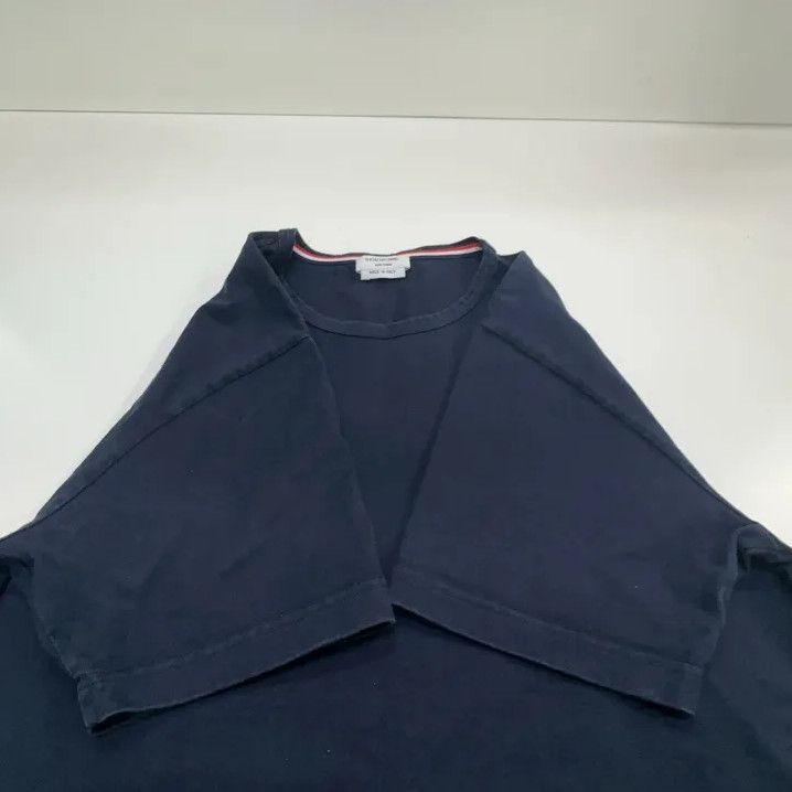 Thom Browne Thom Browne Navy Tricolour Pocket T-Shirt Size US S / EU 44-46 / 1 - 10 Thumbnail